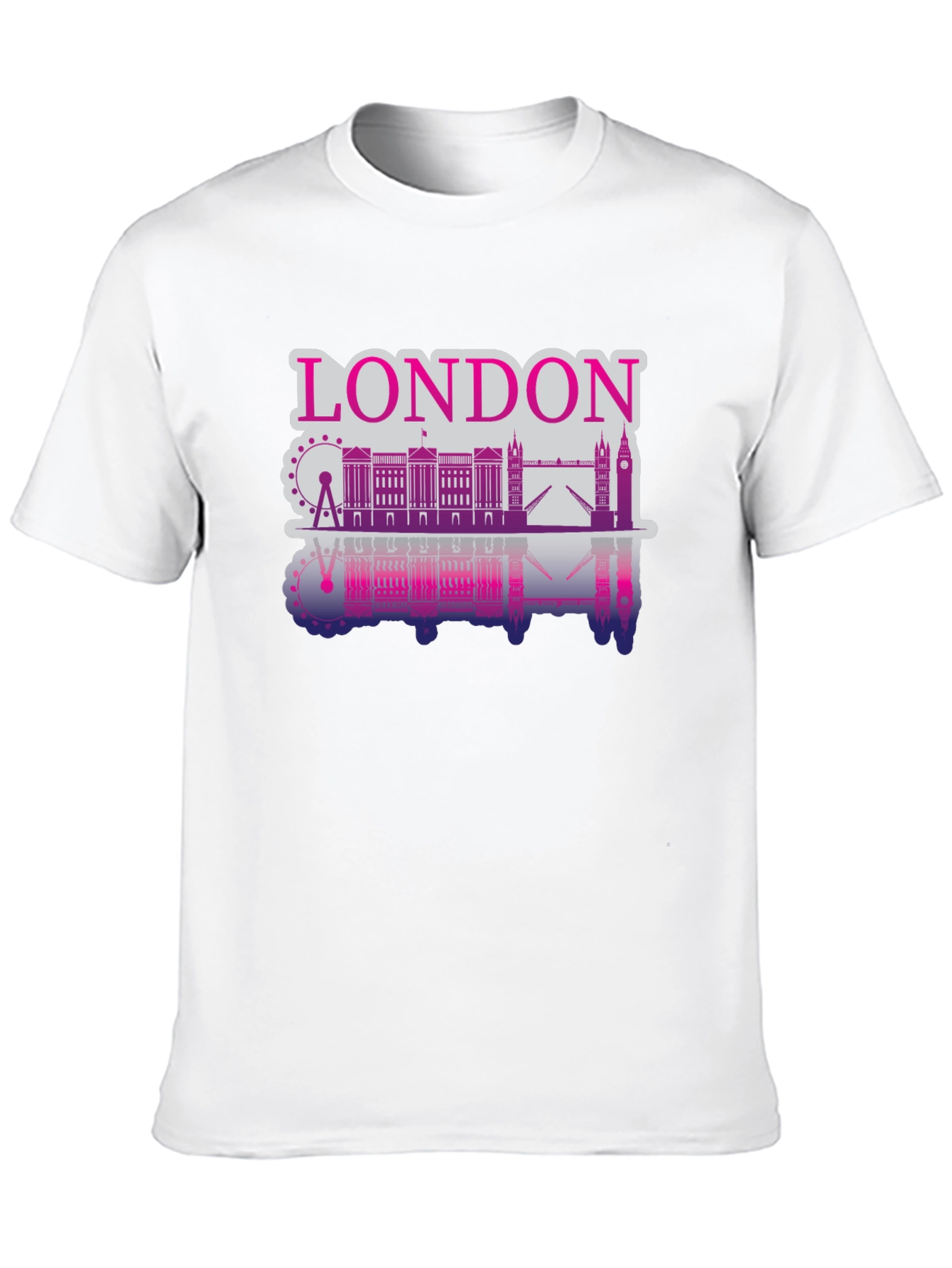 London Skyline Graphic T-Shirt - Black Crew Neck