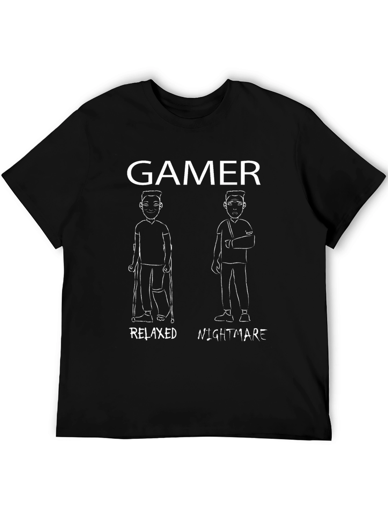 Gamer Relaxed Nightmare Graphic T-Shirt