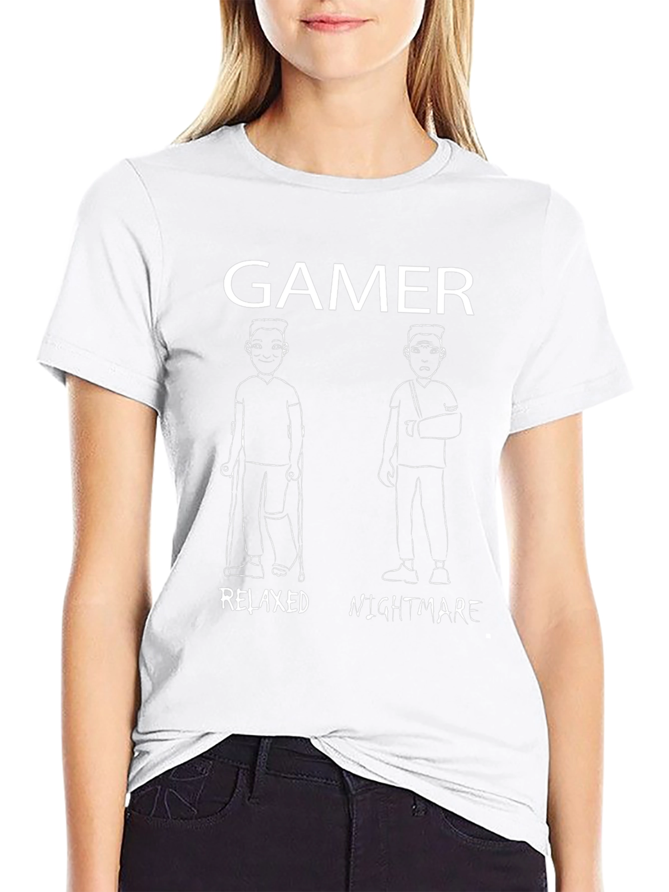 Gamer Relaxed Nightmare Graphic T-Shirt