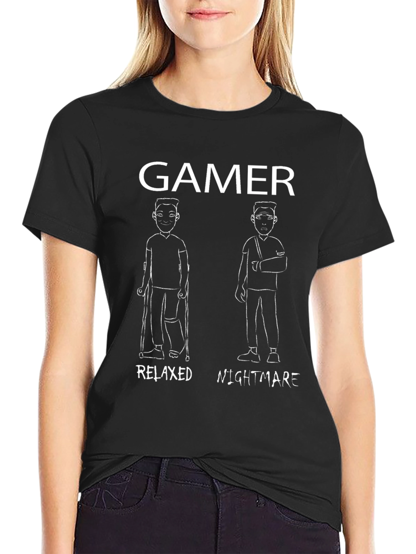 Gamer Relaxed Nightmare Graphic T-Shirt