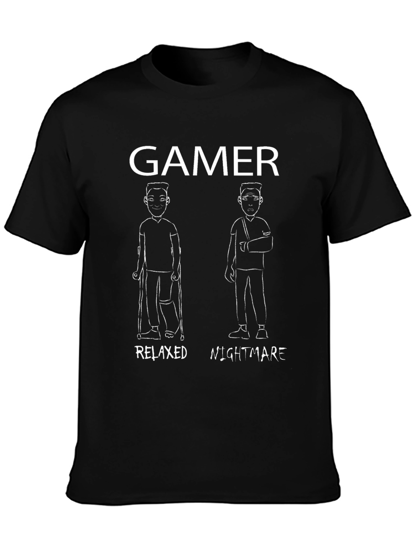 Gamer Relaxed Nightmare Graphic T-Shirt