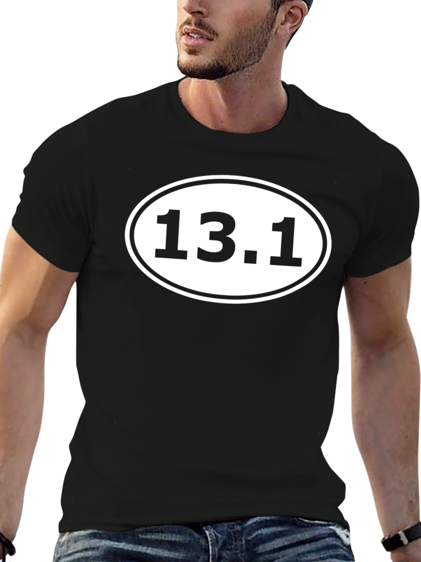 13.1 Half Marathon Runner T-Shirt - Black