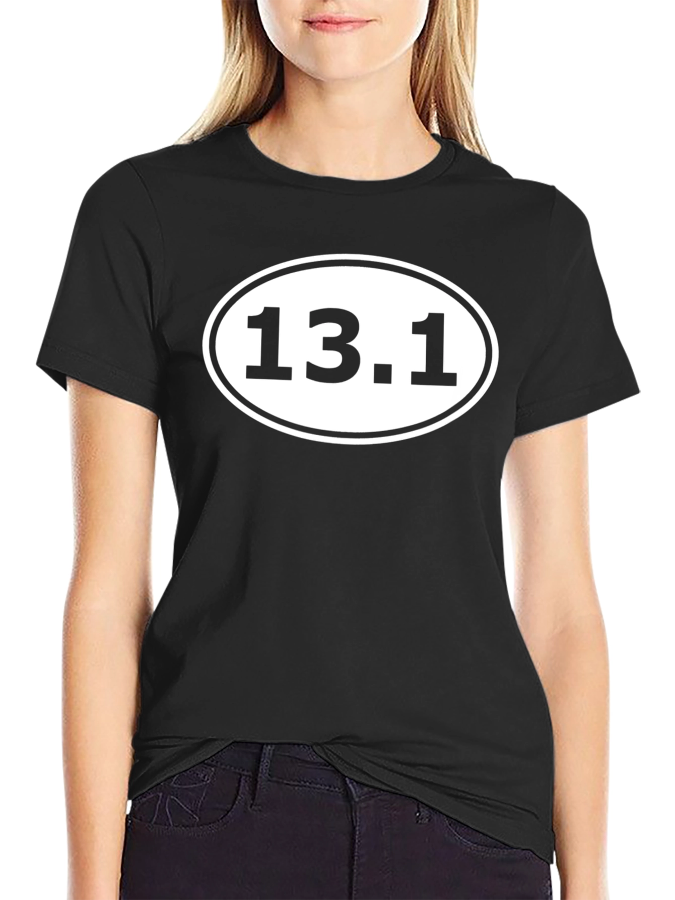 13.1 Half Marathon Runner T-Shirt - Black