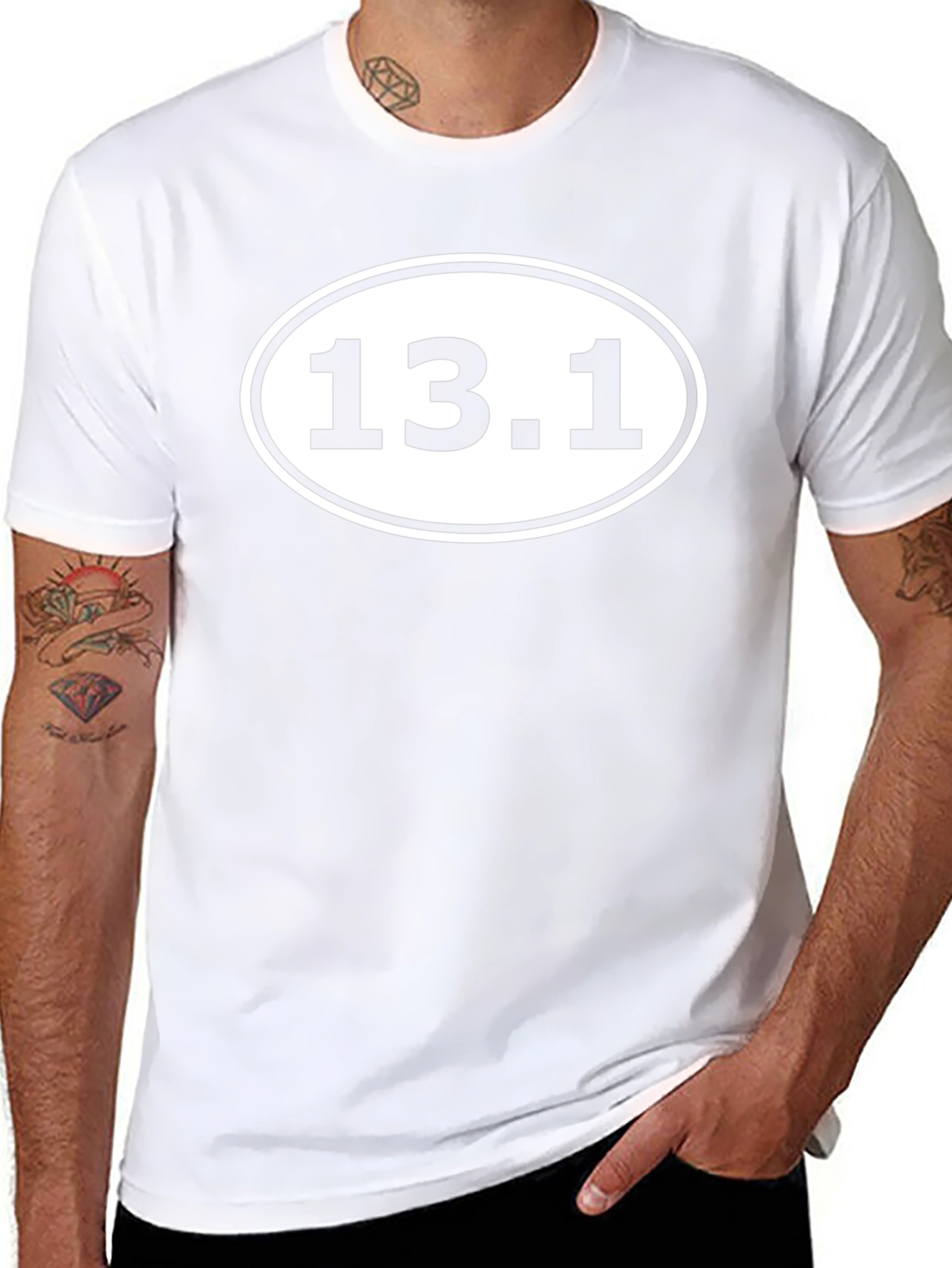 13.1 Half Marathon Runner T-Shirt - Black