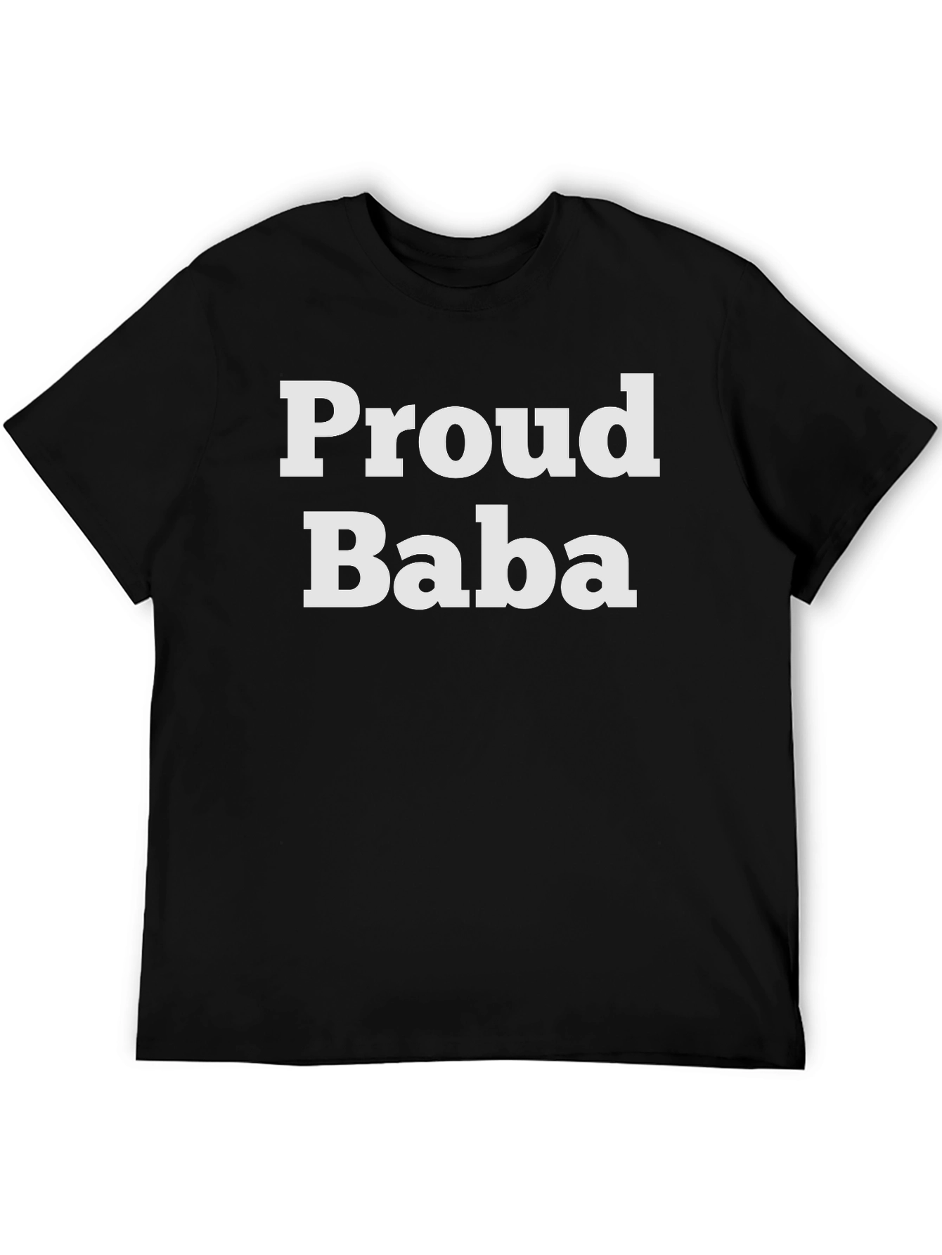Proud Baba T-Shirt - Black Cotton Tee