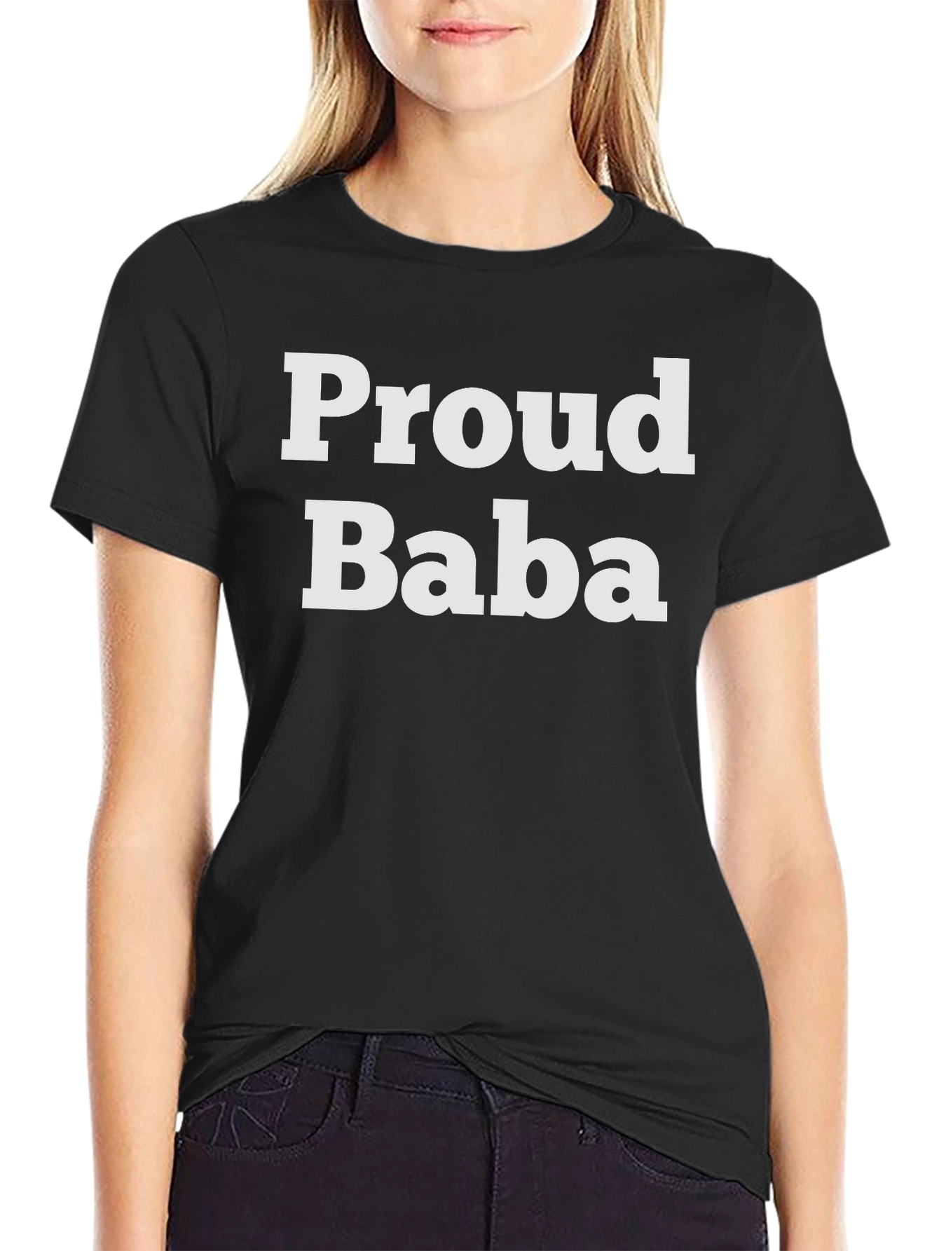 Proud Baba T-Shirt - Black Cotton Tee