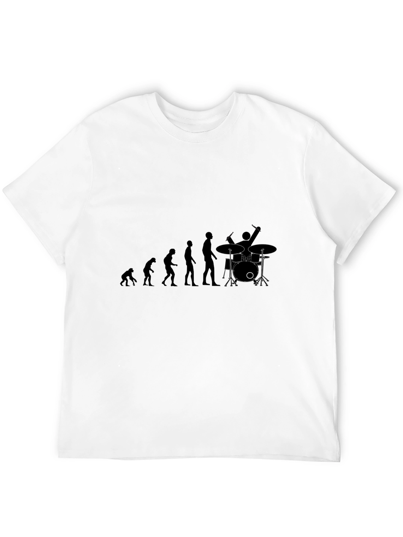 Evolution of Drumming Black T-Shirt