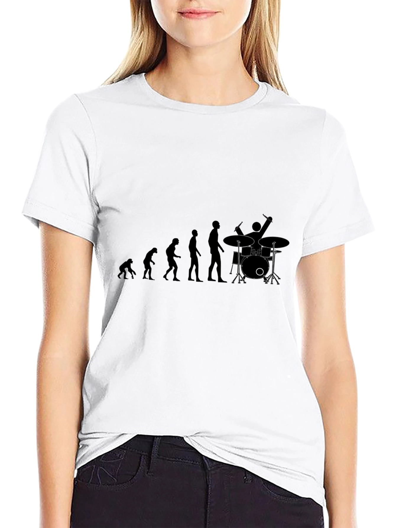 Evolution of Drumming Black T-Shirt