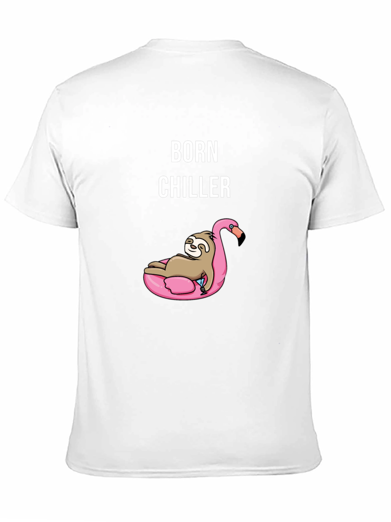 Born Chiller Sloth Flamingo Graphic Tee