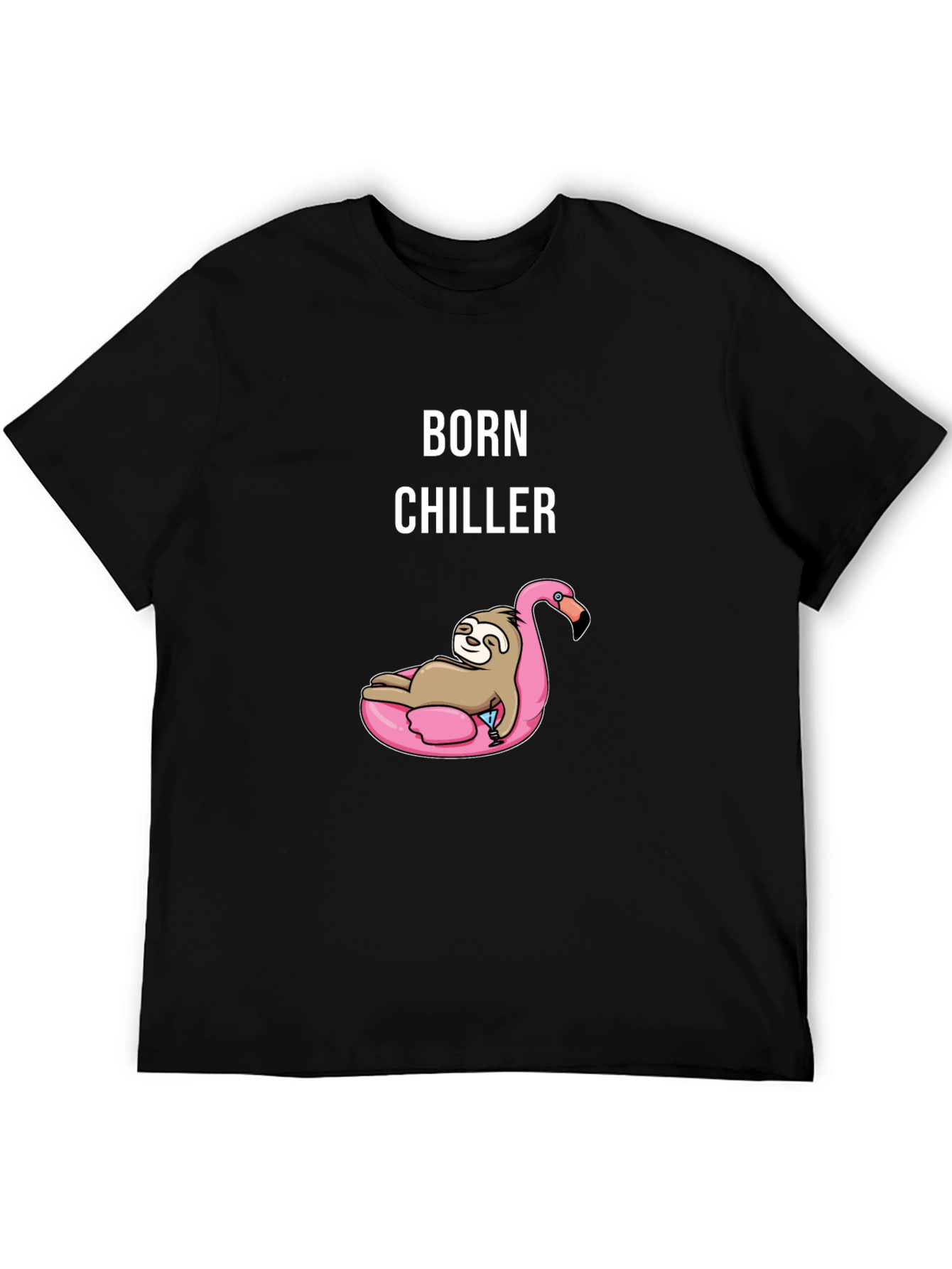 Born Chiller Sloth Flamingo Graphic Tee