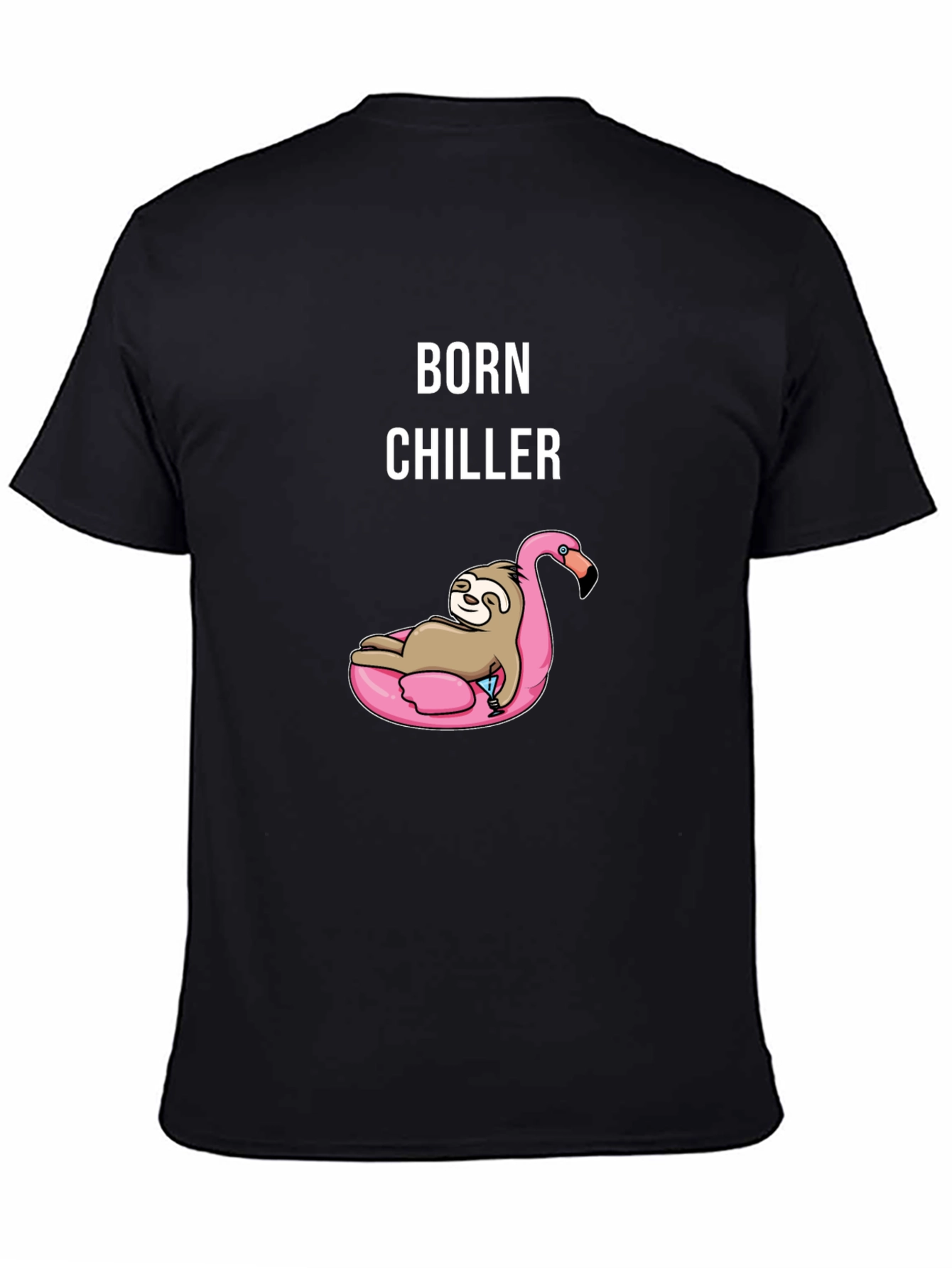 Born Chiller Sloth Flamingo Graphic Tee