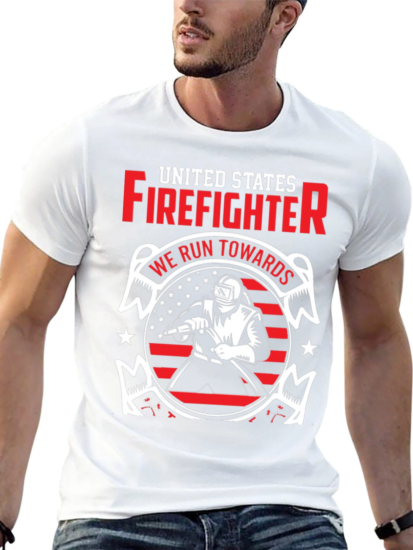 United States Firefighter Graphic T-Shirt