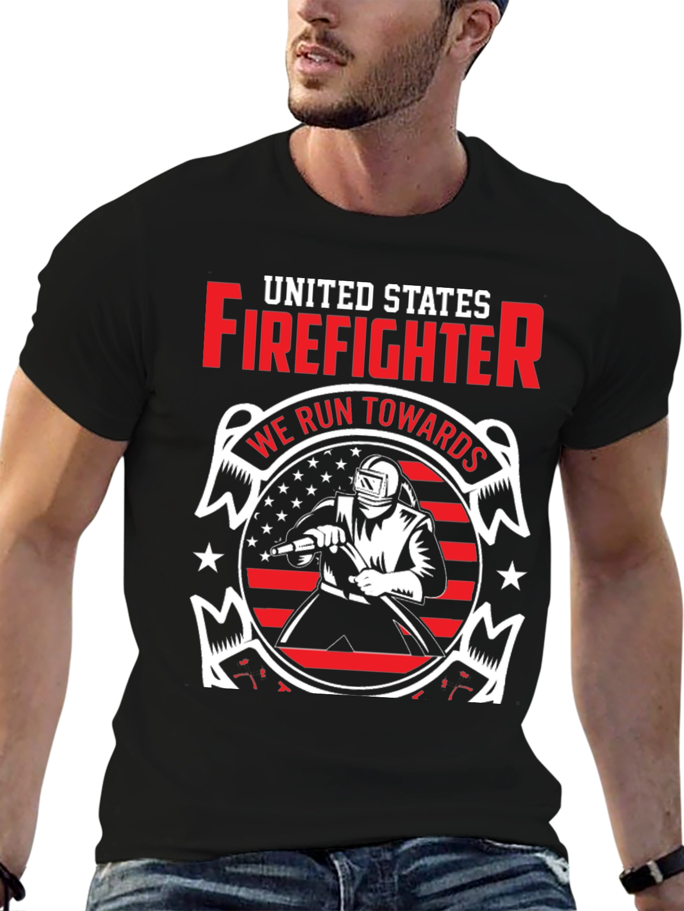United States Firefighter Graphic T-Shirt