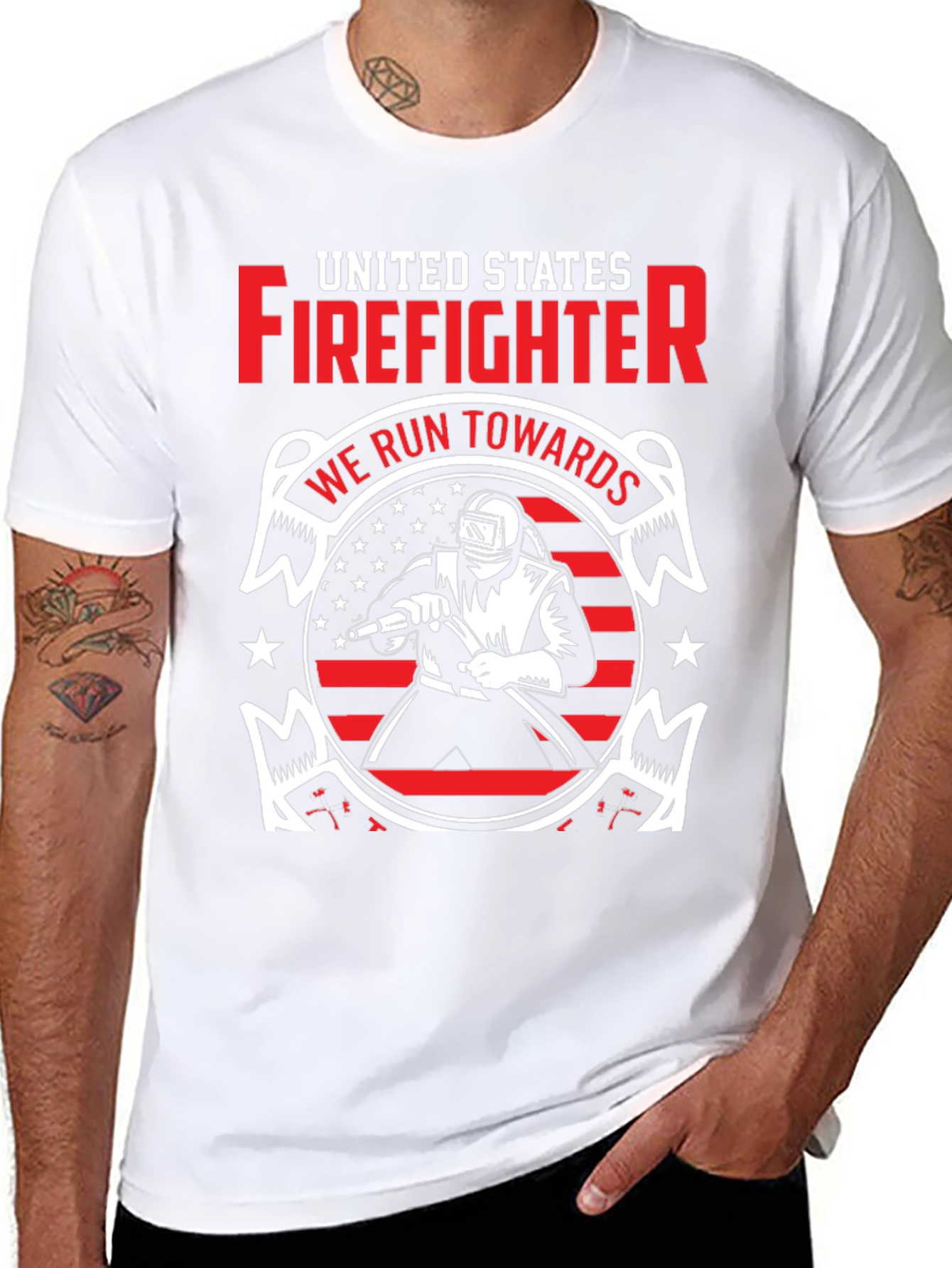 United States Firefighter Graphic T-Shirt
