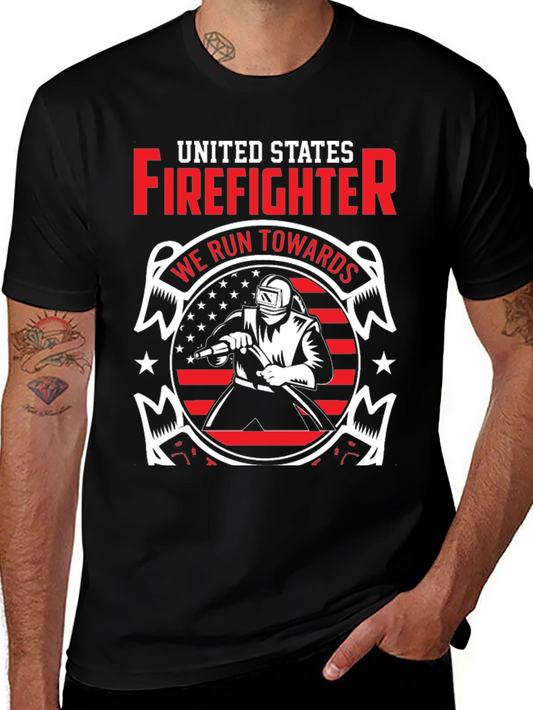 United States Firefighter Graphic T-Shirt