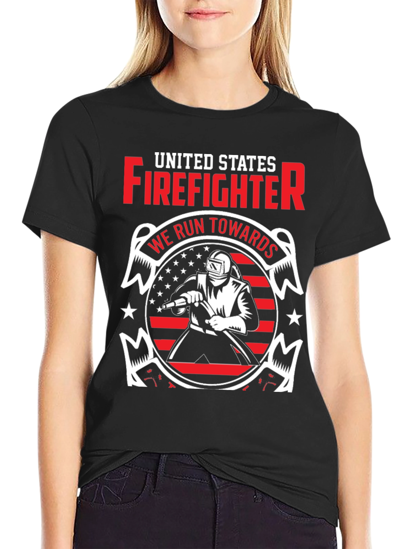 United States Firefighter Graphic T-Shirt
