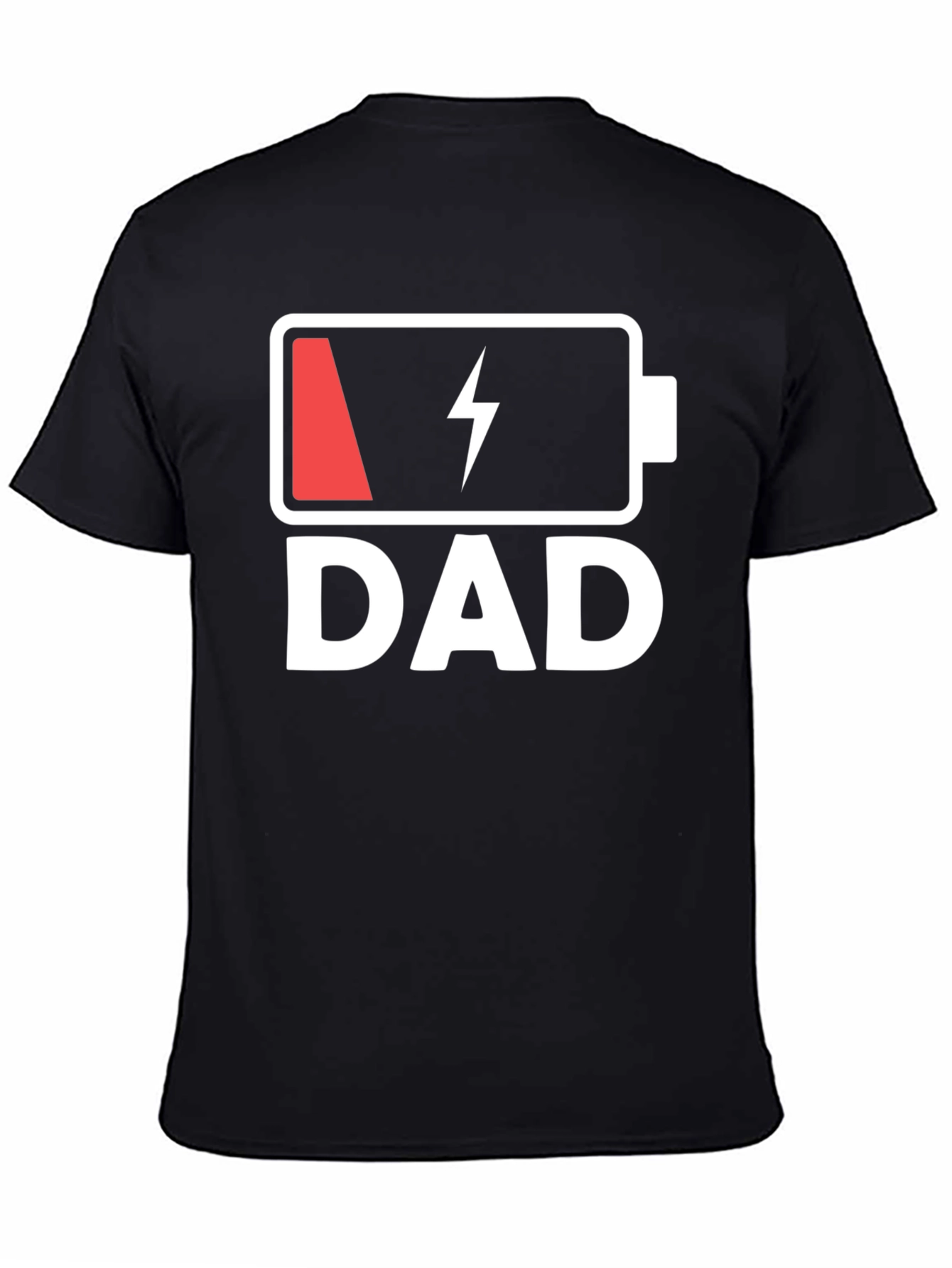 Low Battery Dad T-Shirt - Funny Fathers Day Gift