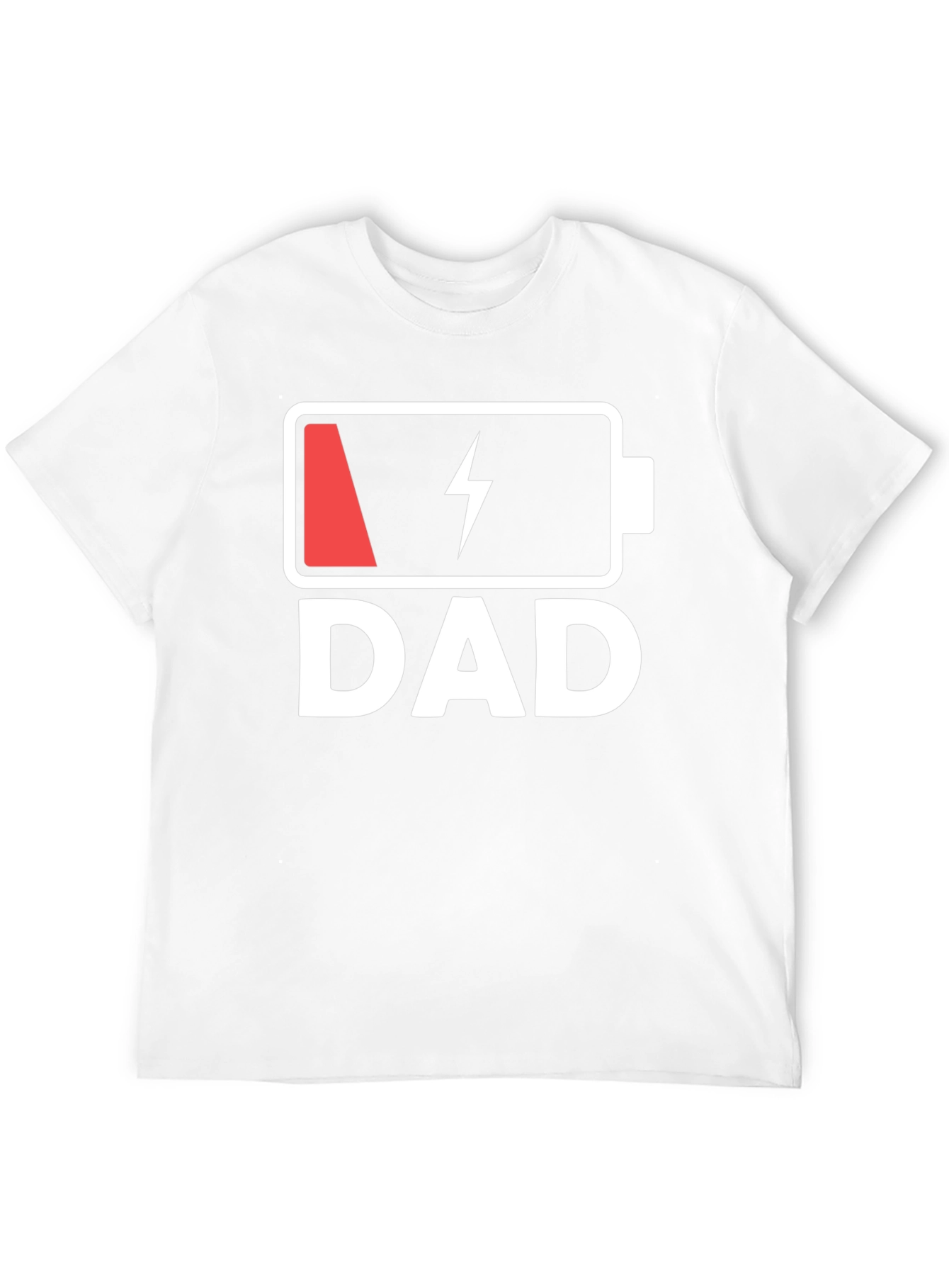 Low Battery Dad T-Shirt - Funny Fathers Day Gift