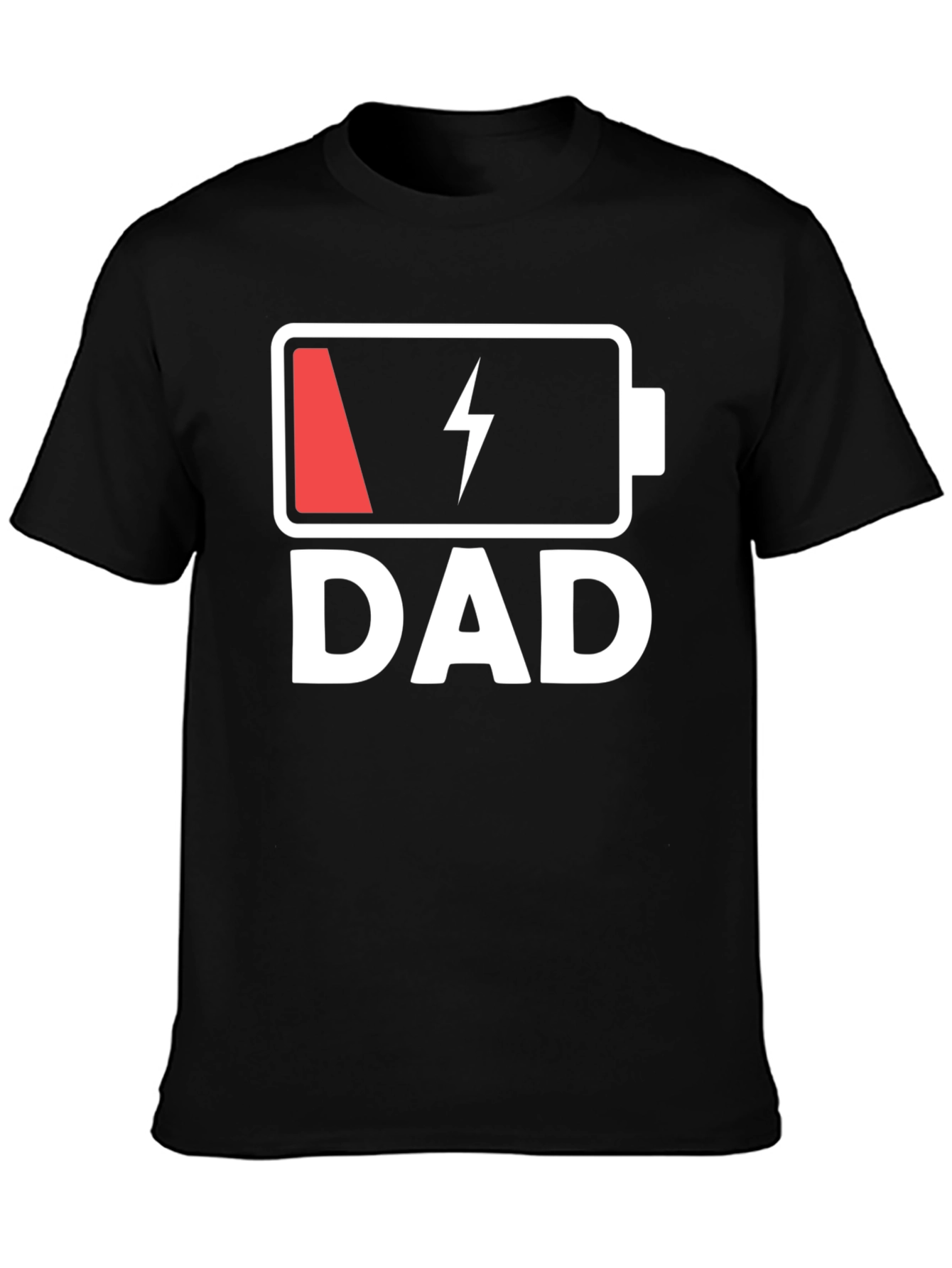 Low Battery Dad T-Shirt - Funny Fathers Day Gift
