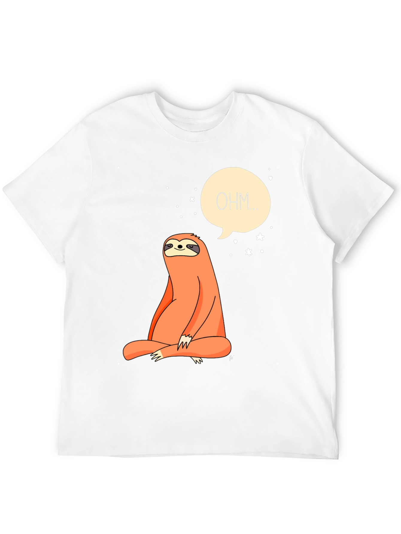 Zen Sloth OHM T-Shirt - Meditating Animal Tee