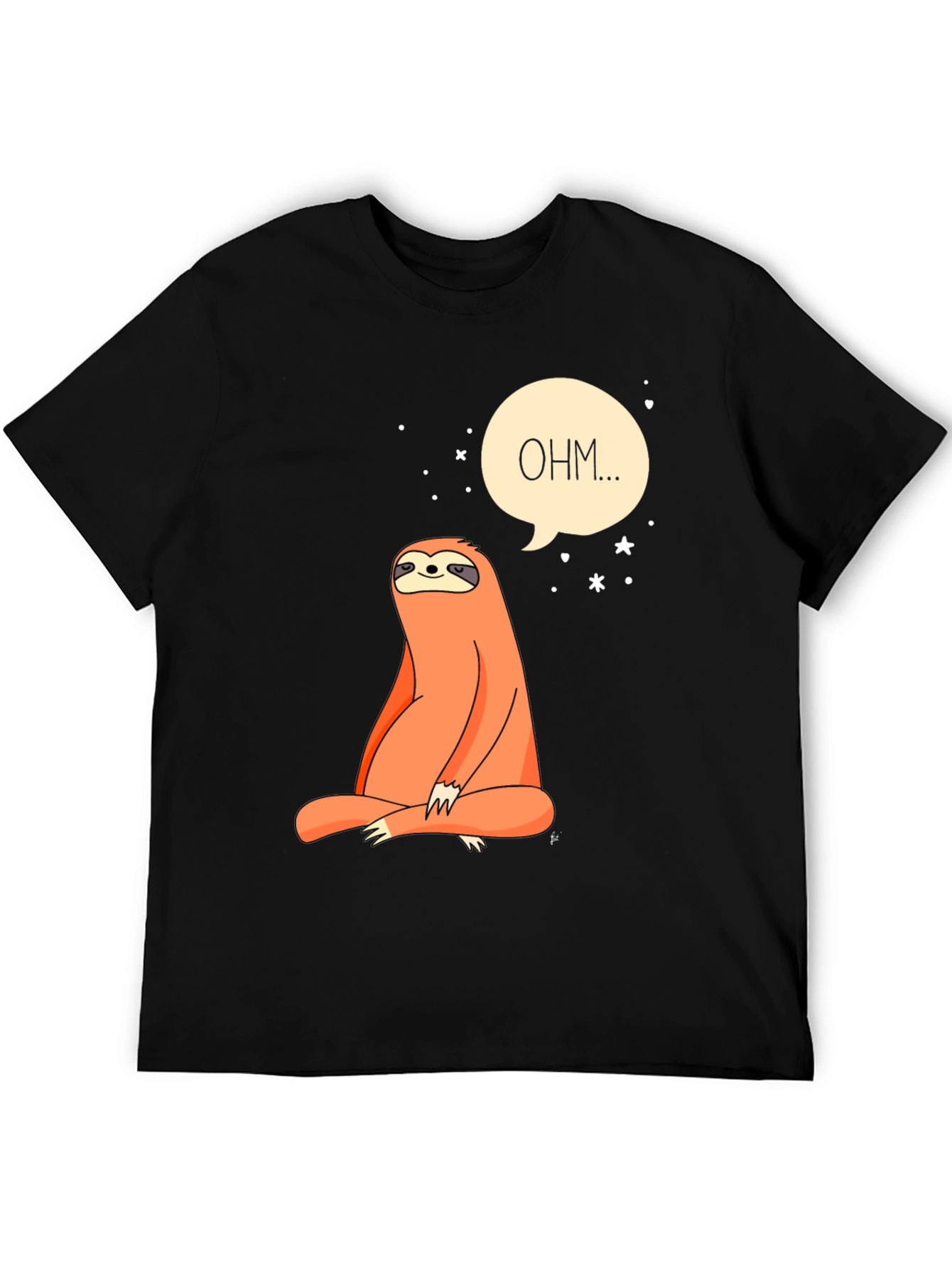 Zen Sloth OHM T-Shirt - Meditating Animal Tee