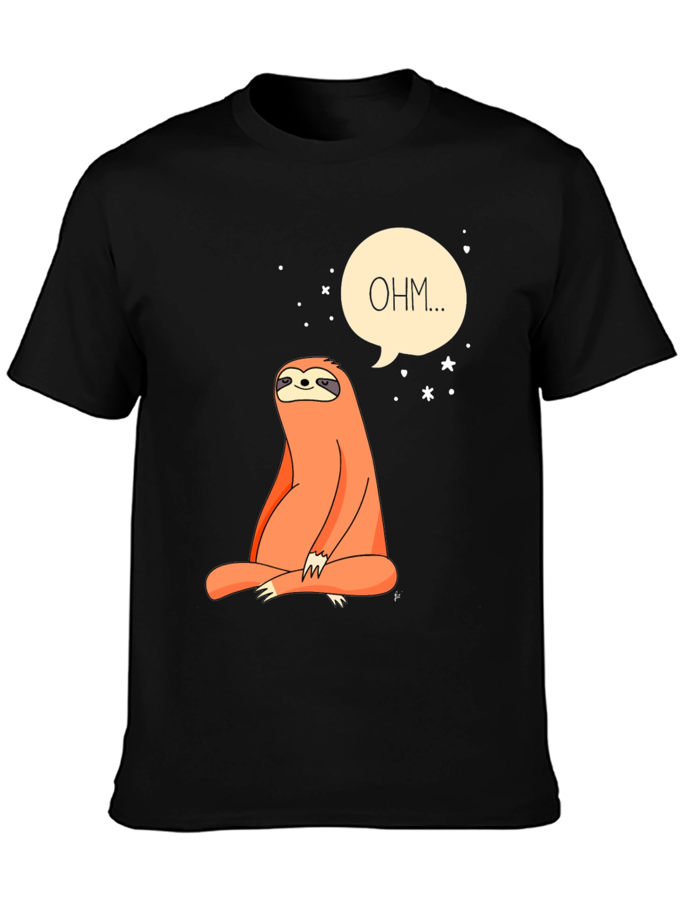 Zen Sloth OHM T-Shirt - Meditating Animal Tee