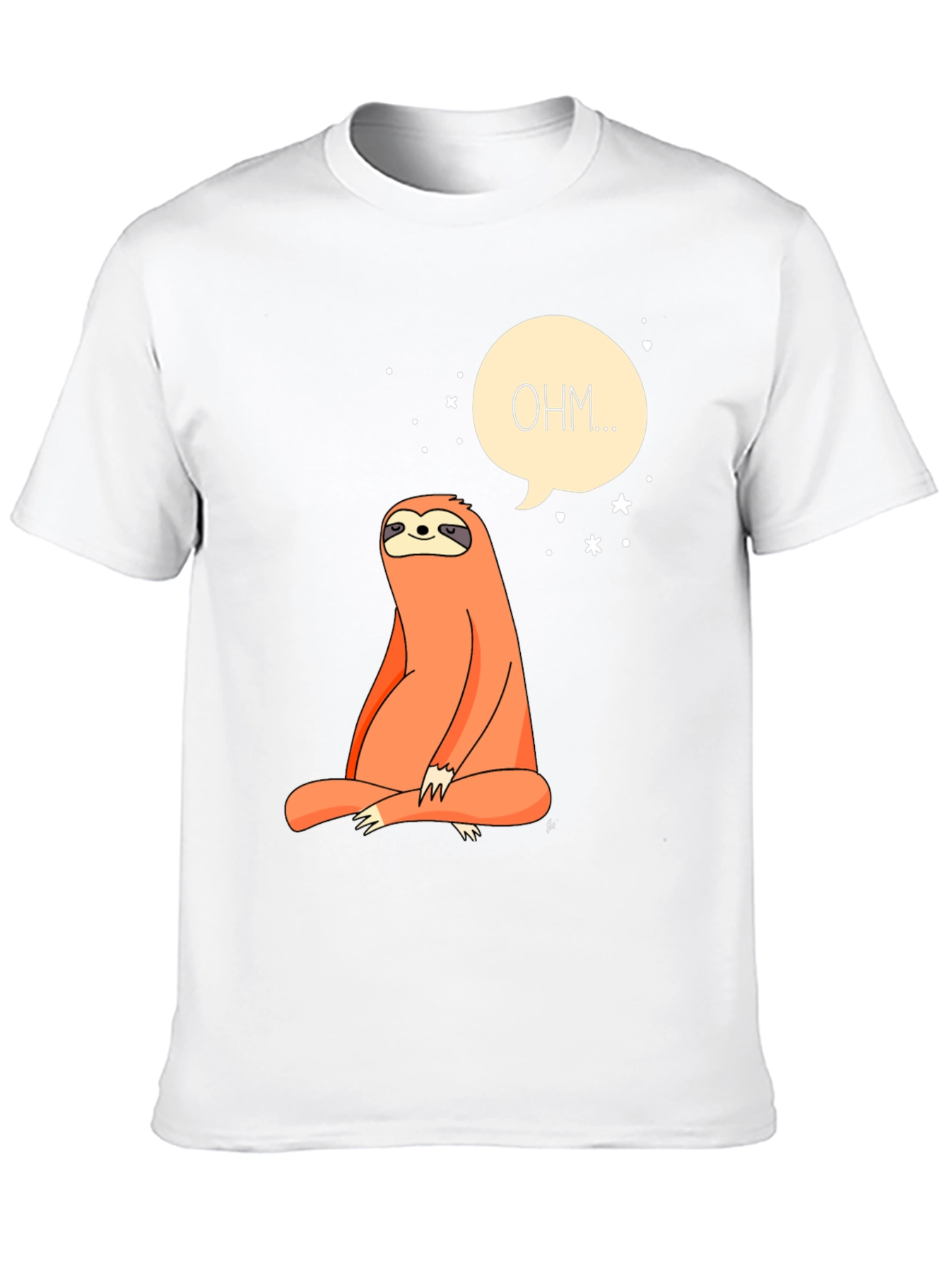 Zen Sloth OHM T-Shirt - Meditating Animal Tee