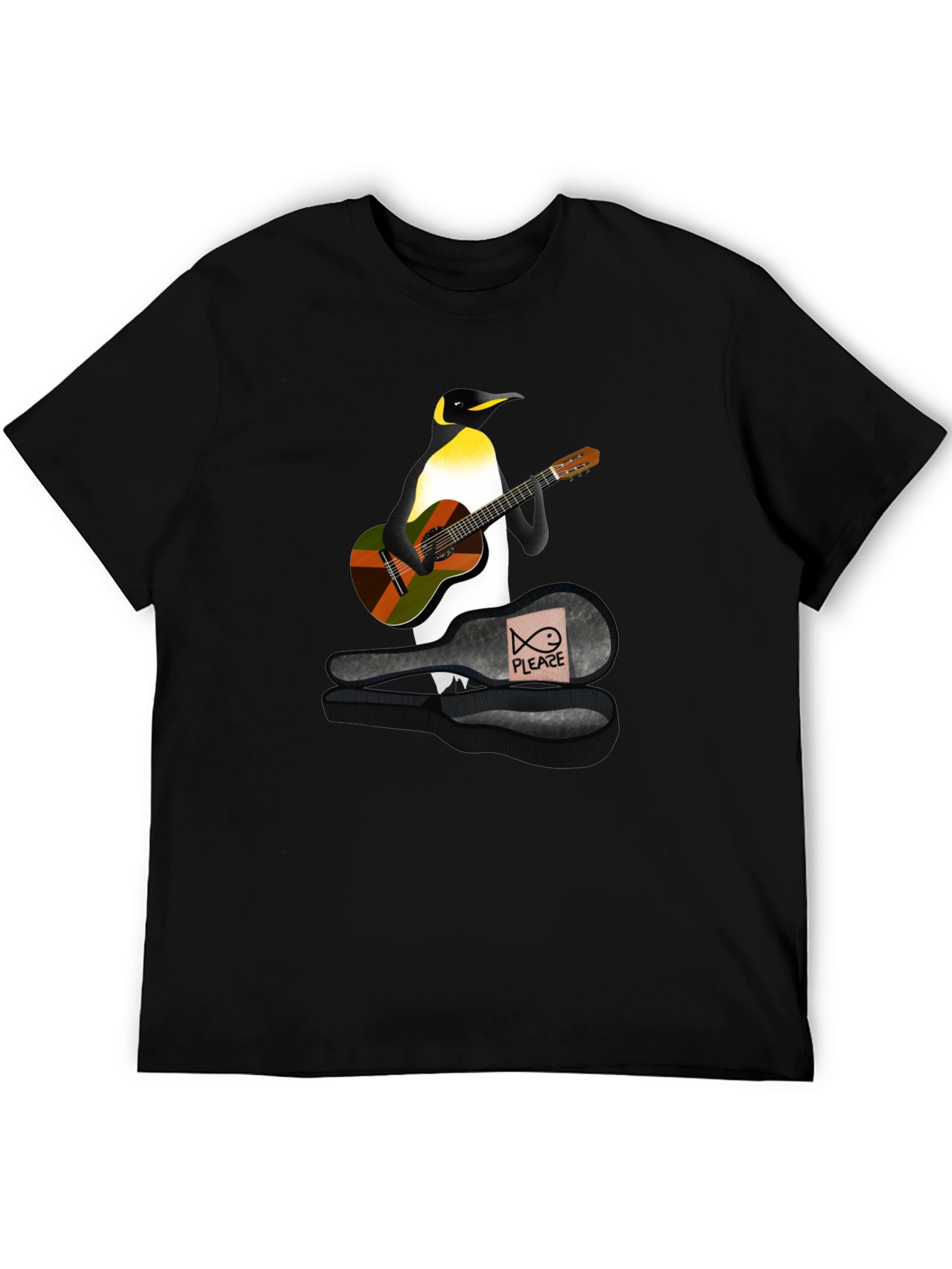 Penguin Guitarist Graphic Tee - Black