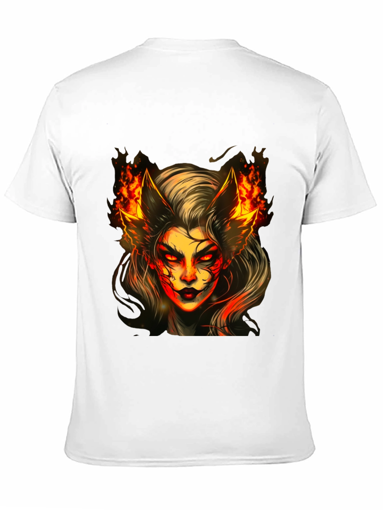 Fiery Demon Woman Graphic Tee