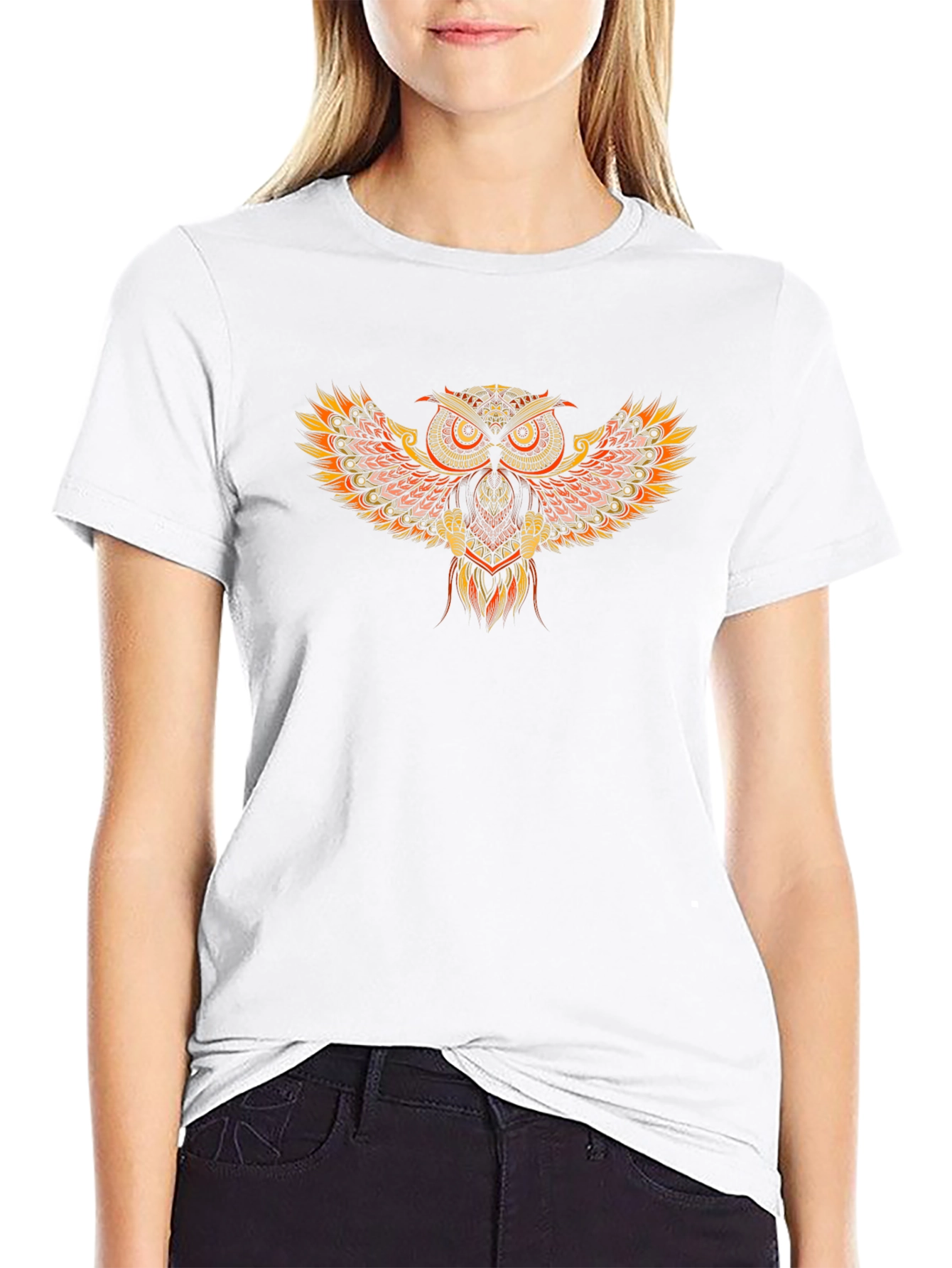 Graphic Owl Black T-Shirt