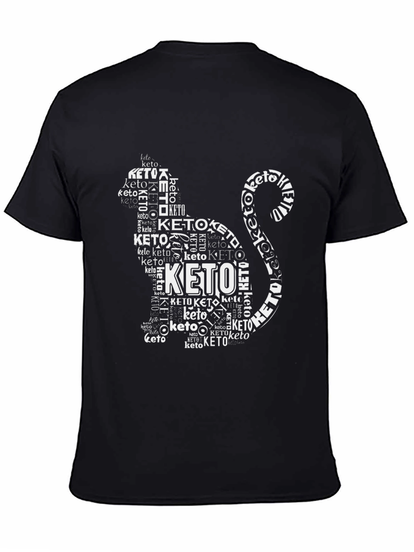 Keto Cat T-Shirt - Black Graphic Tee