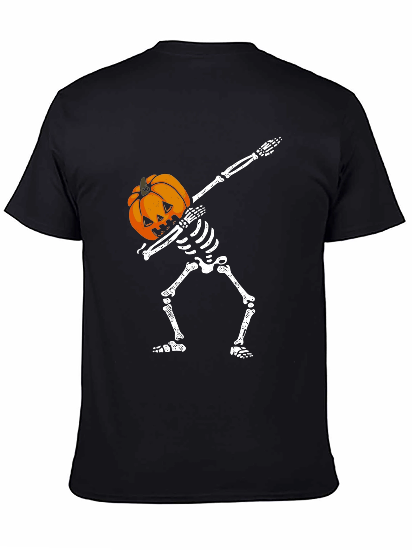 Skeleton Pumpkin Head Dab T-Shirt