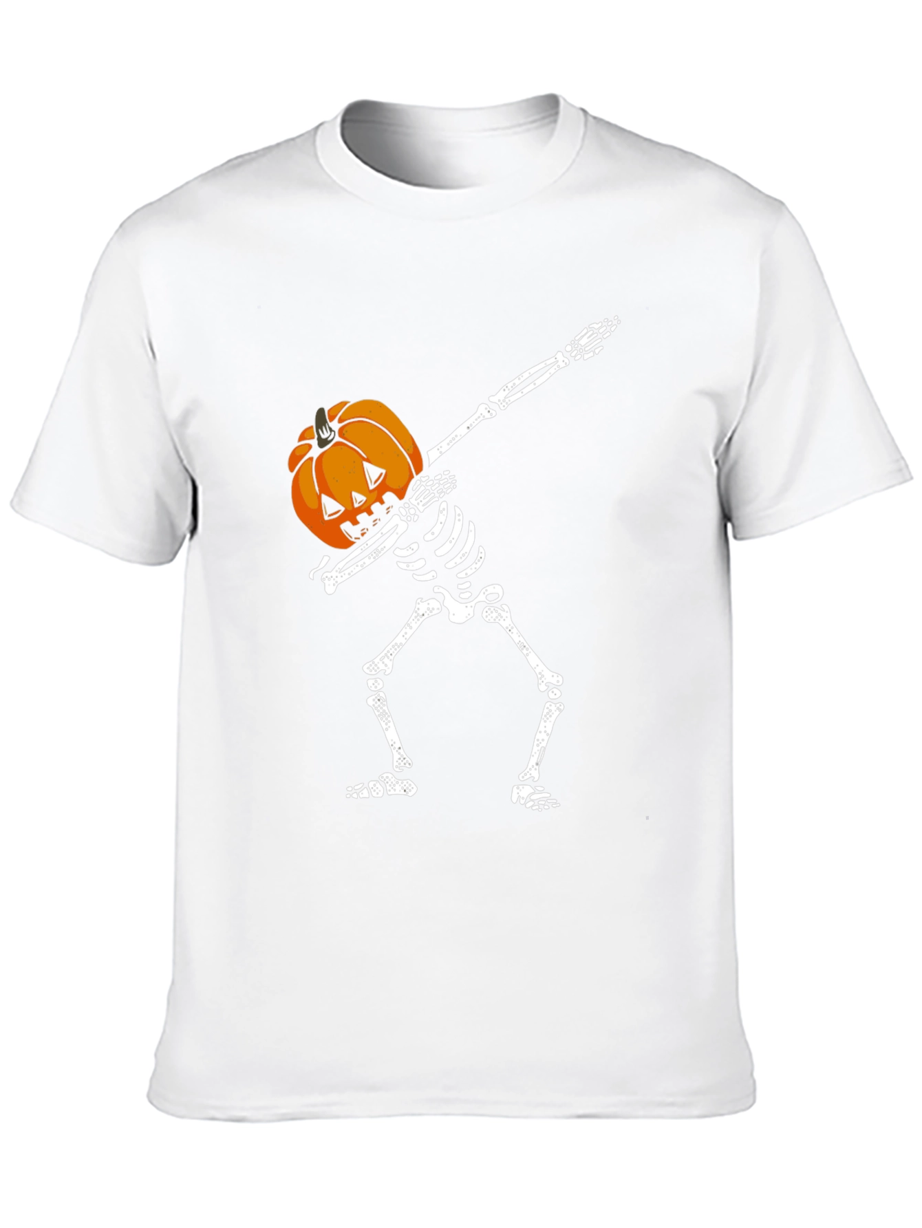 Skeleton Pumpkin Head Dab T-Shirt