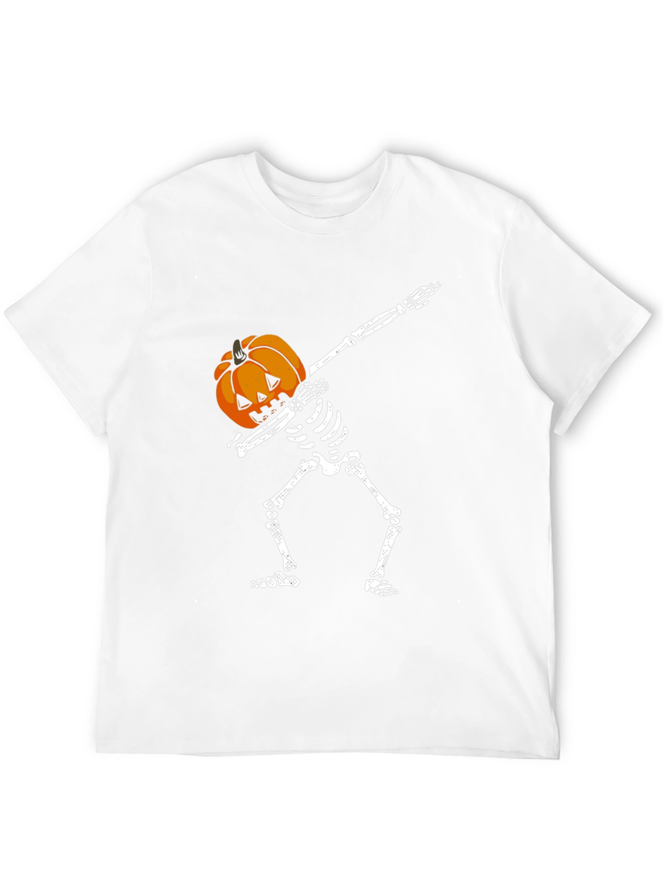 Skeleton Pumpkin Head Dab T-Shirt