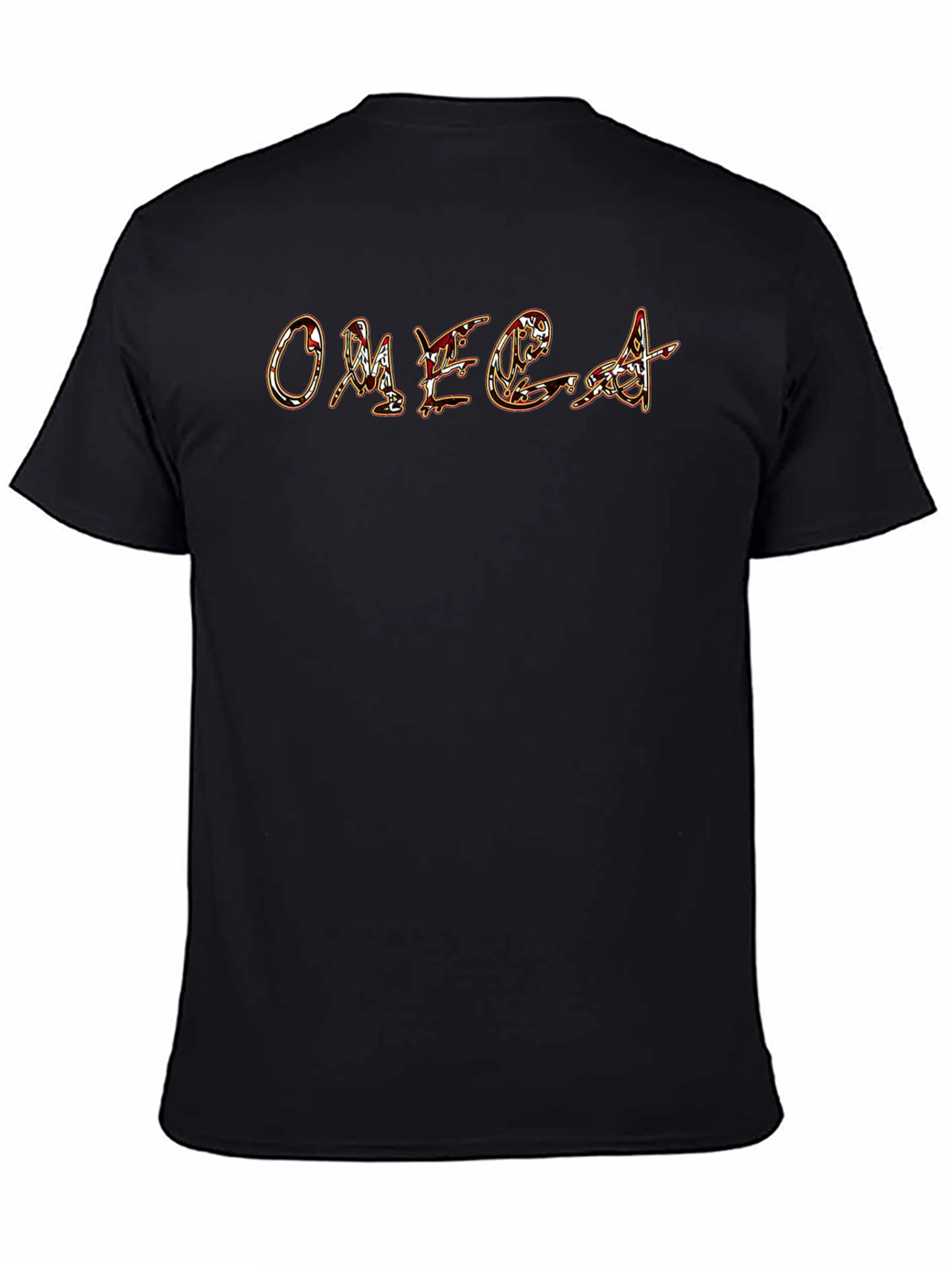 OMEGA Graphic Tee - Black Cotton Blend T-Shirt