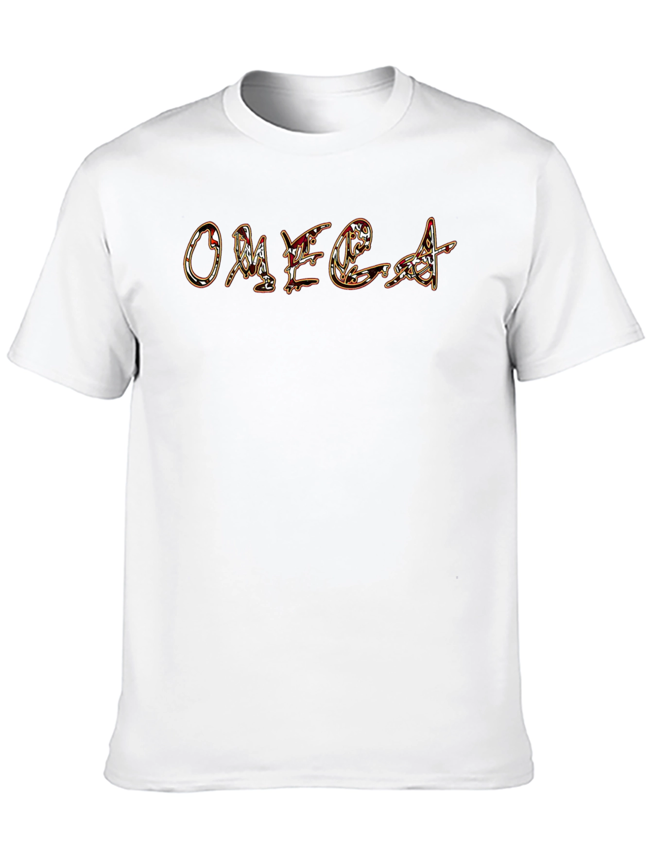 OMEGA Graphic Tee - Black Cotton Blend T-Shirt