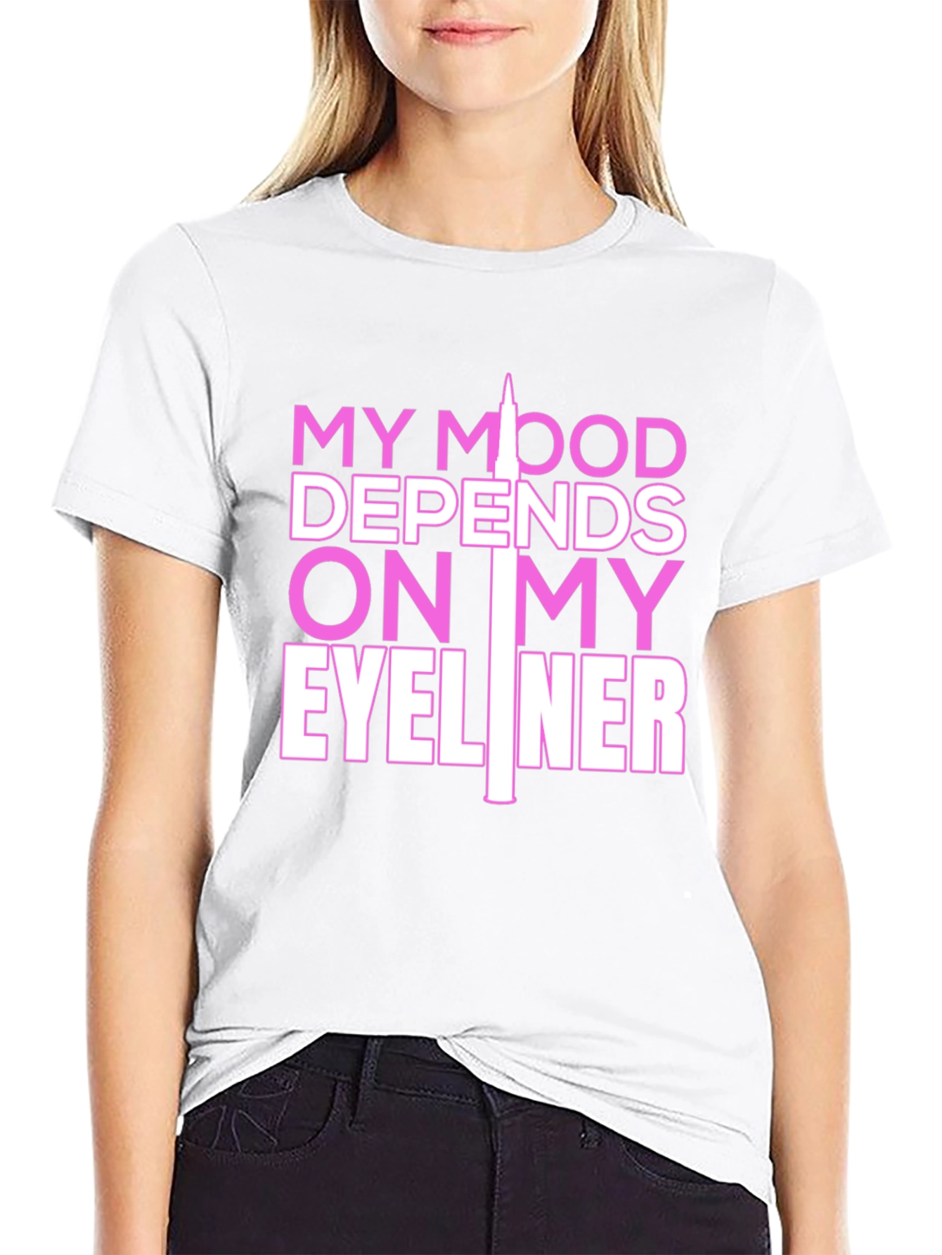 My Mood Eyeliner Graphic Tee - Black