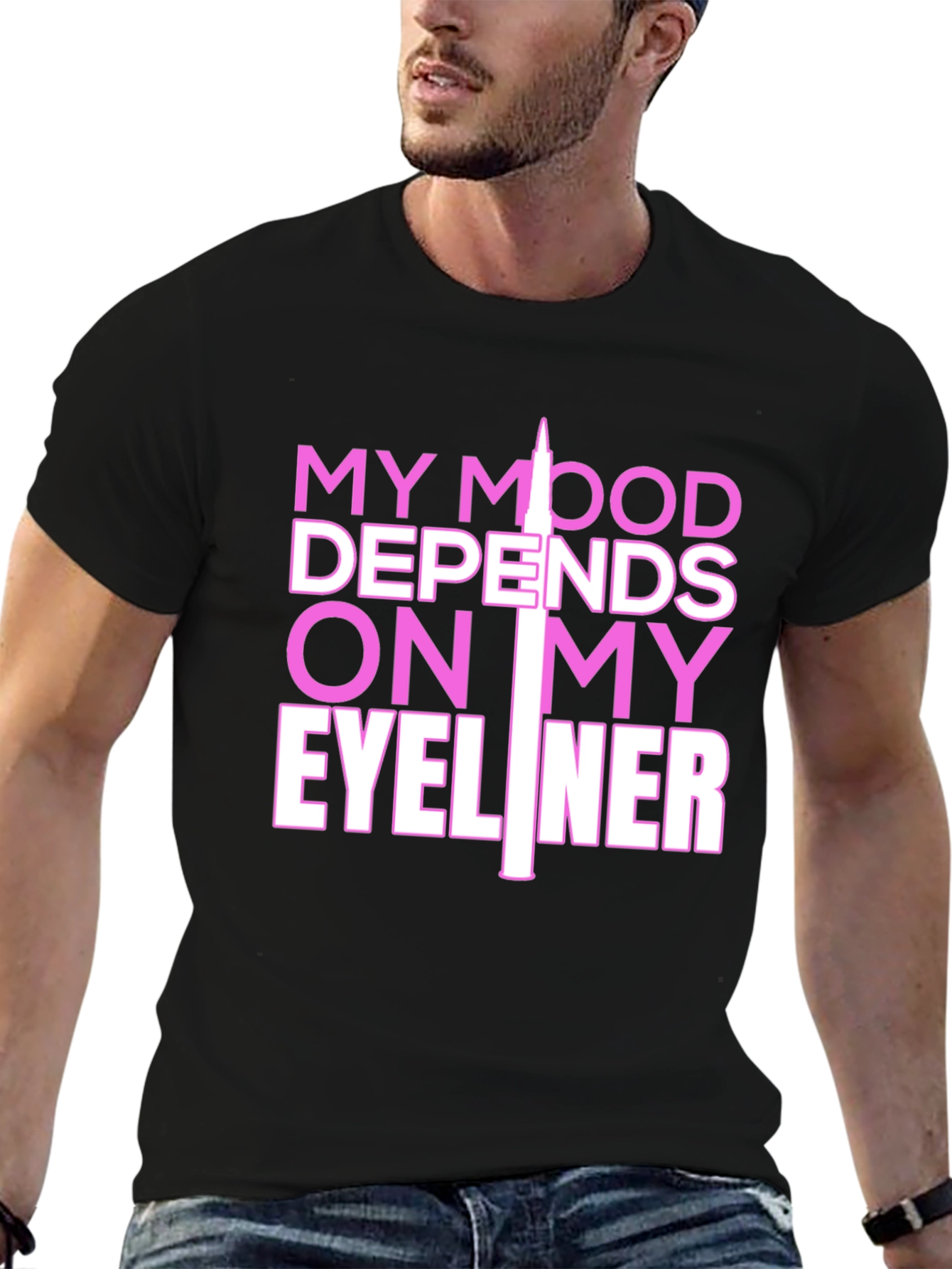 My Mood Eyeliner Graphic Tee - Black