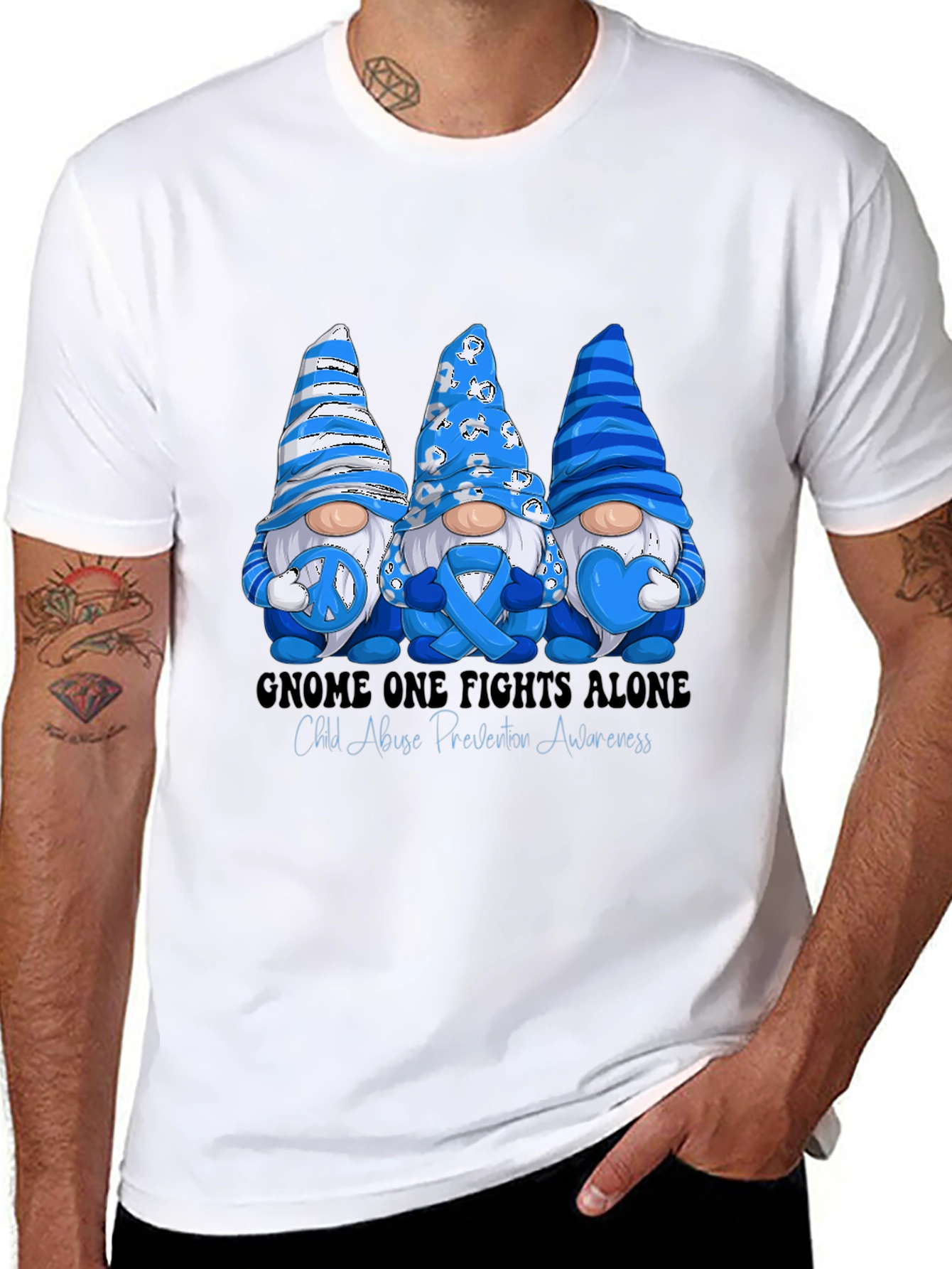 Child Abuse Prevention Gnome T-Shirt