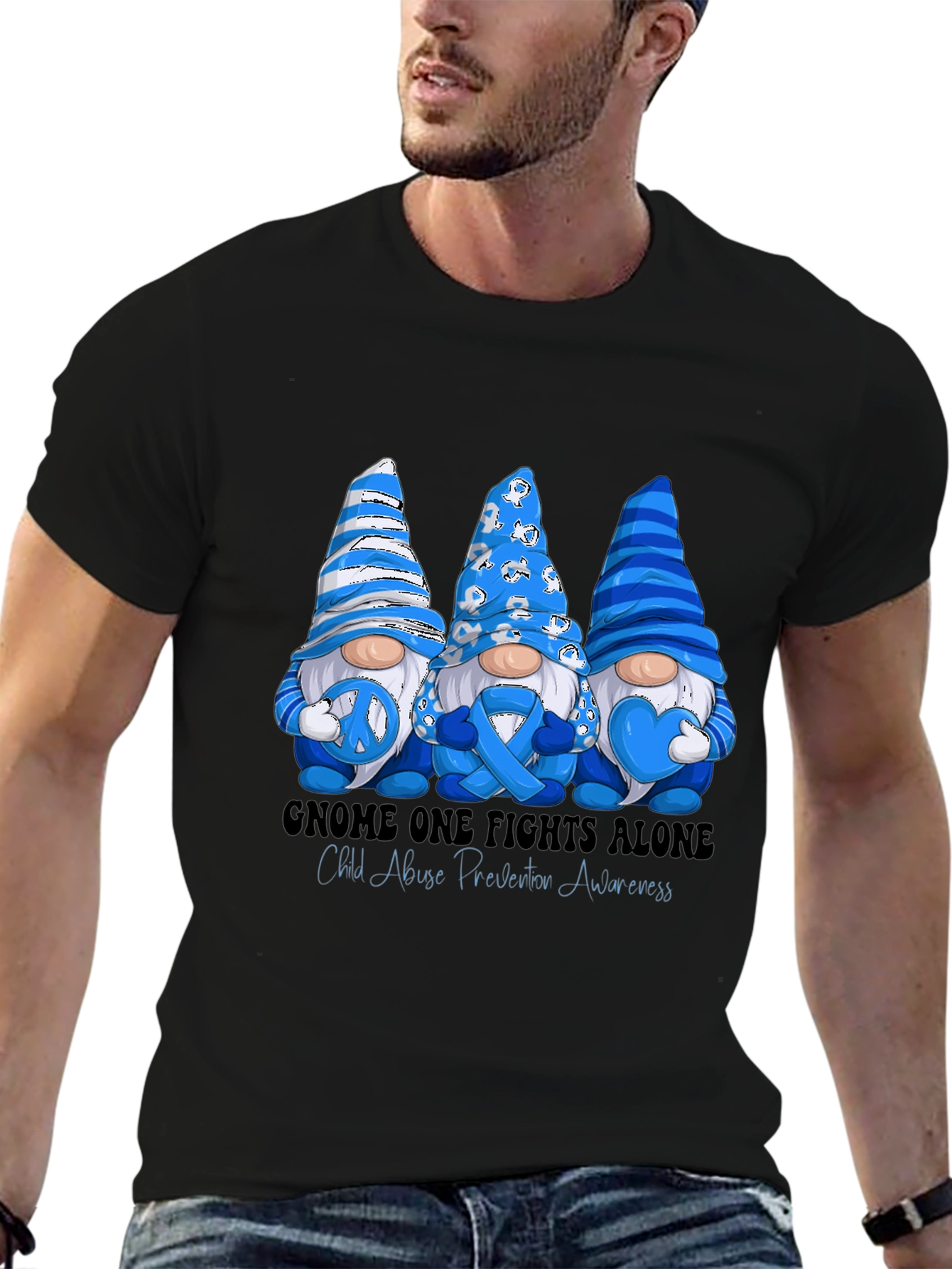 Child Abuse Prevention Gnome T-Shirt