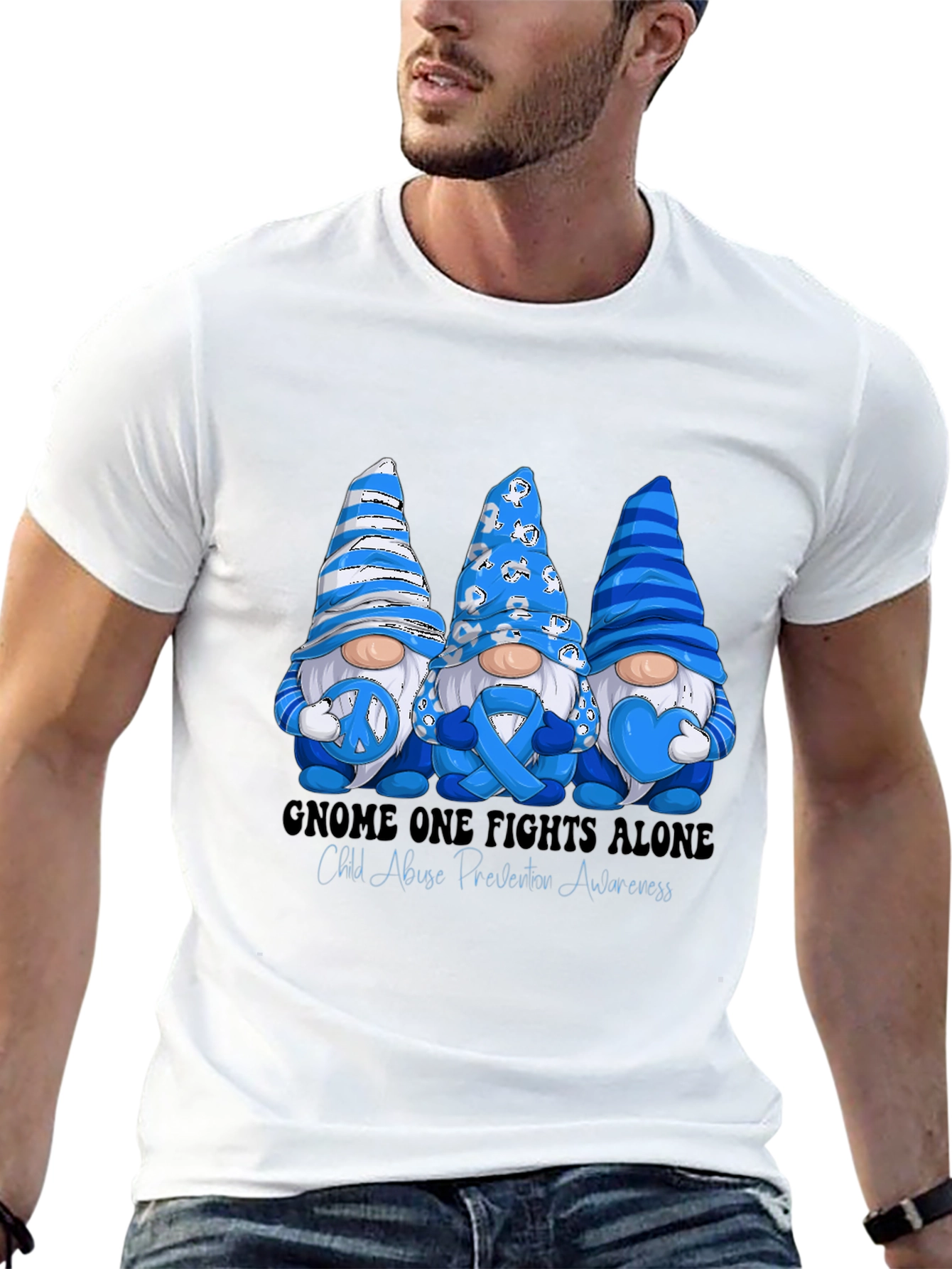 Child Abuse Prevention Gnome T-Shirt