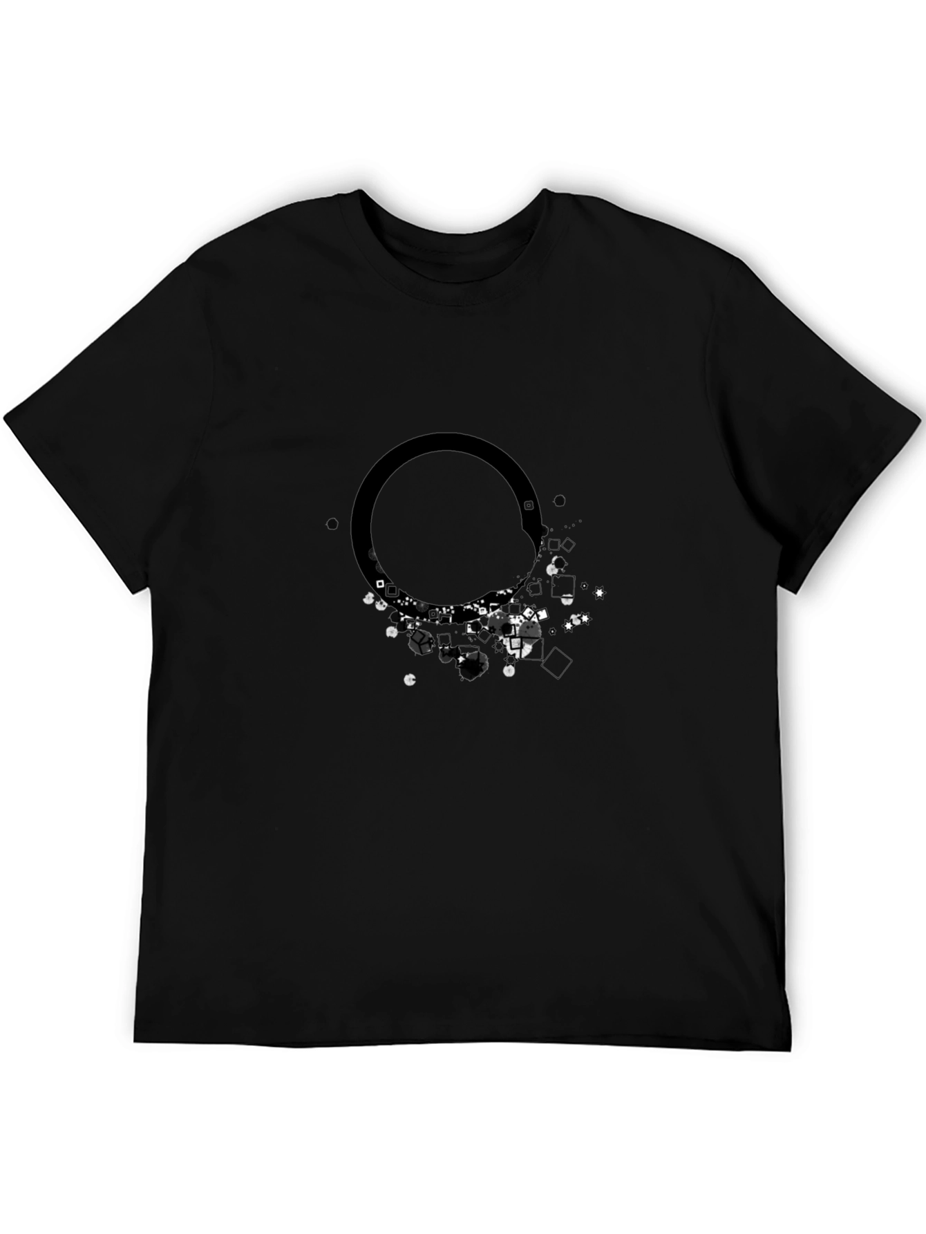 Abstract Circle Graphic Tee - Modern Style