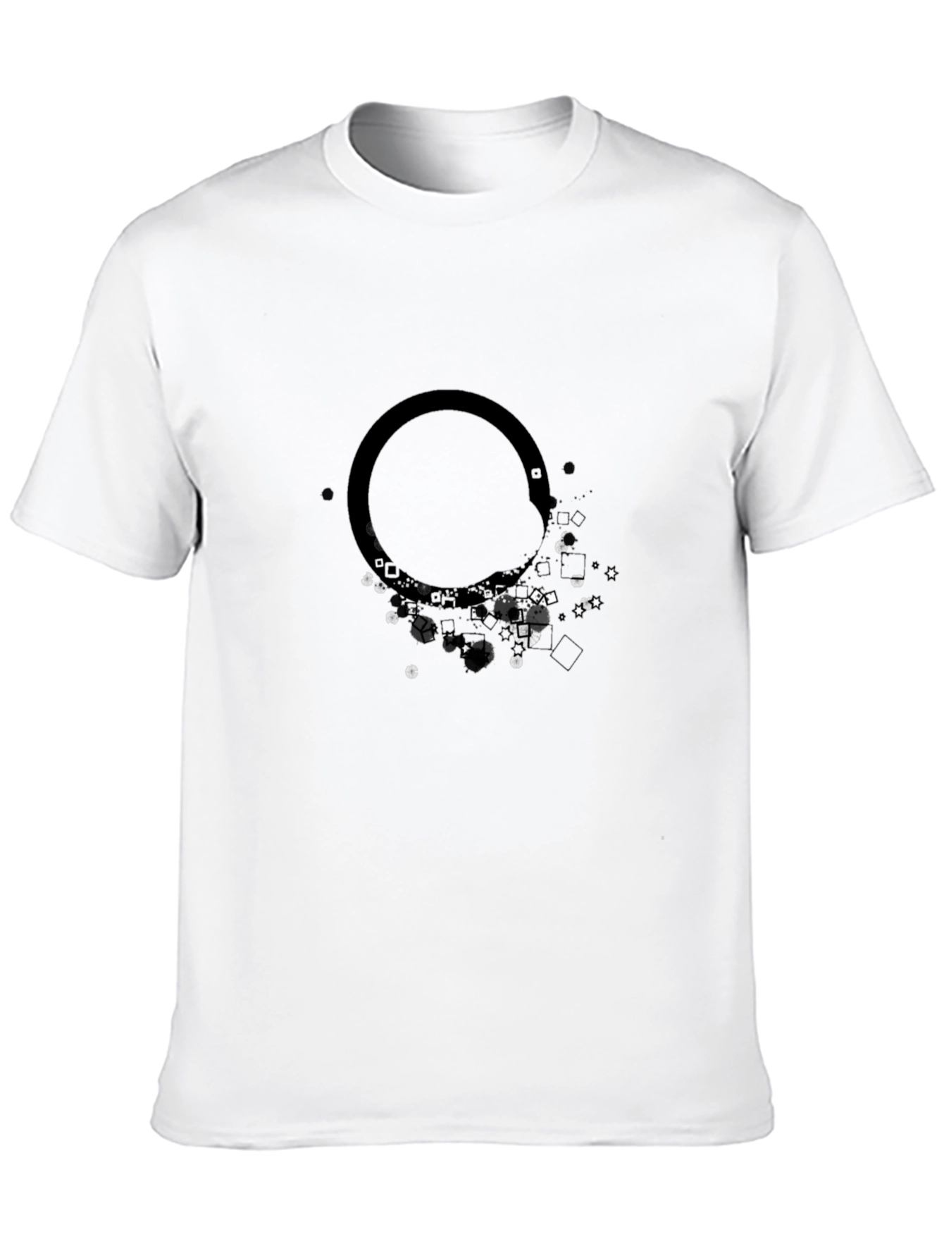 Abstract Circle Graphic Tee - Modern Style