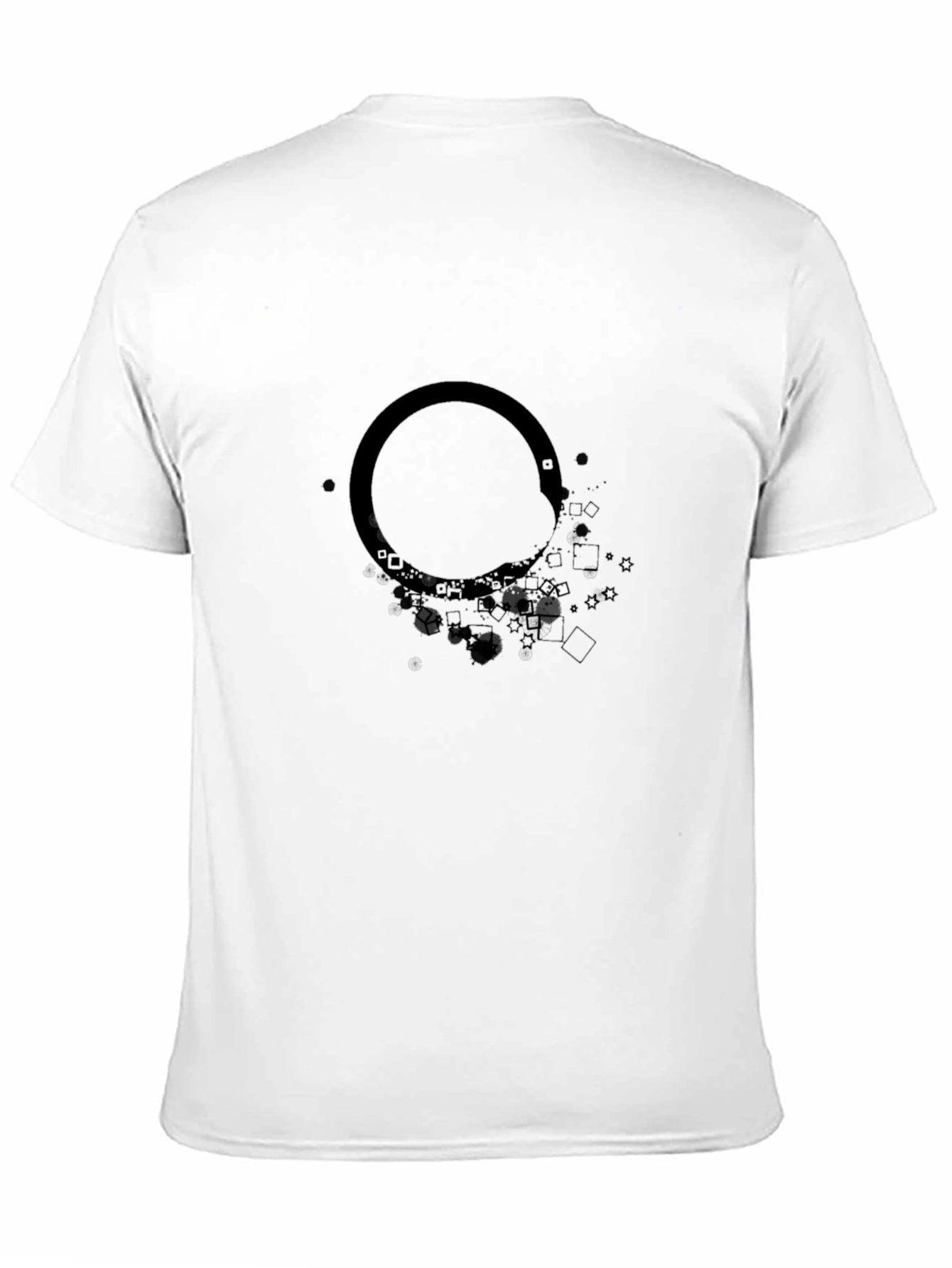 Abstract Circle Graphic Tee - Modern Style