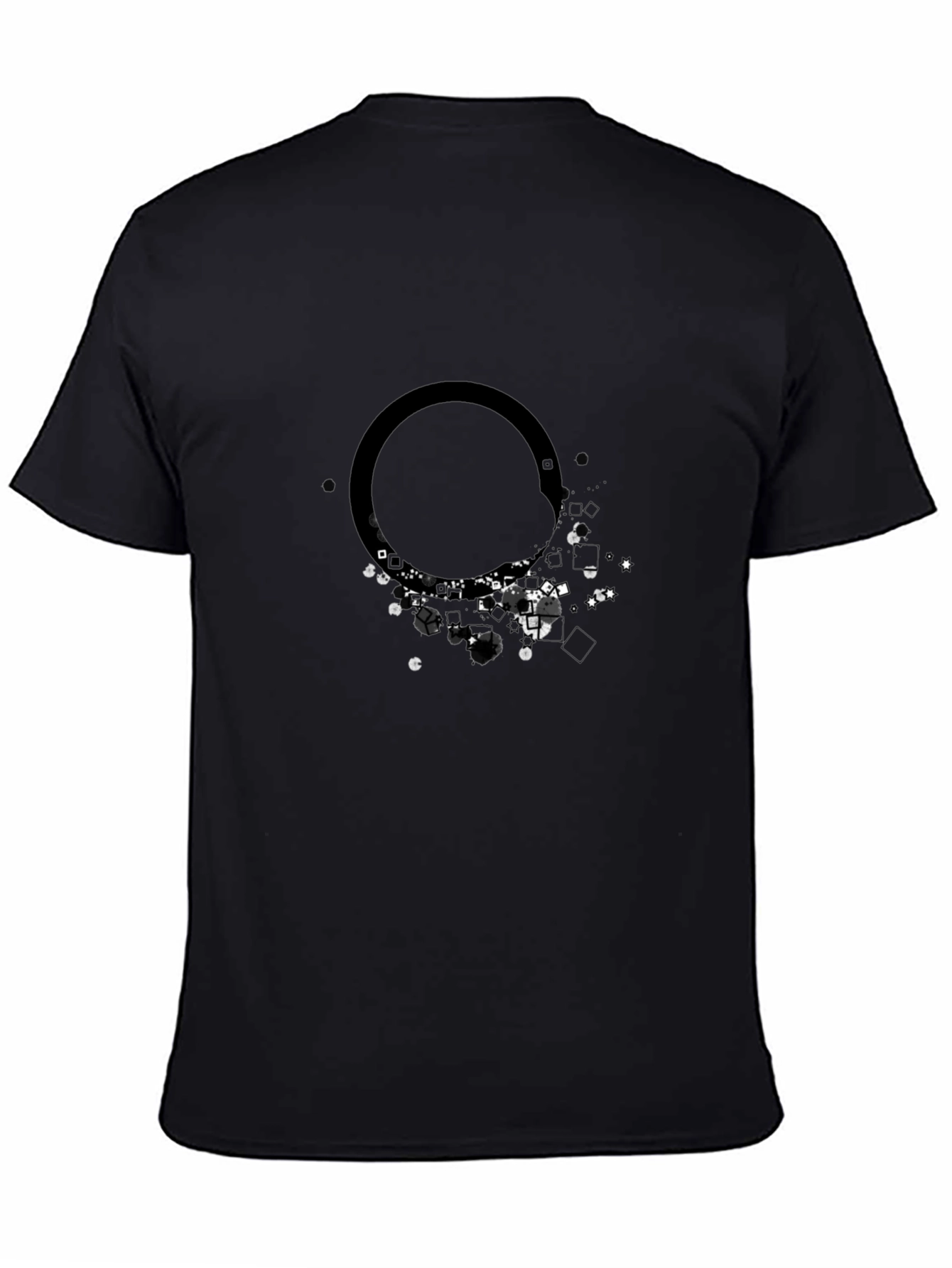 Abstract Circle Graphic Tee - Modern Style