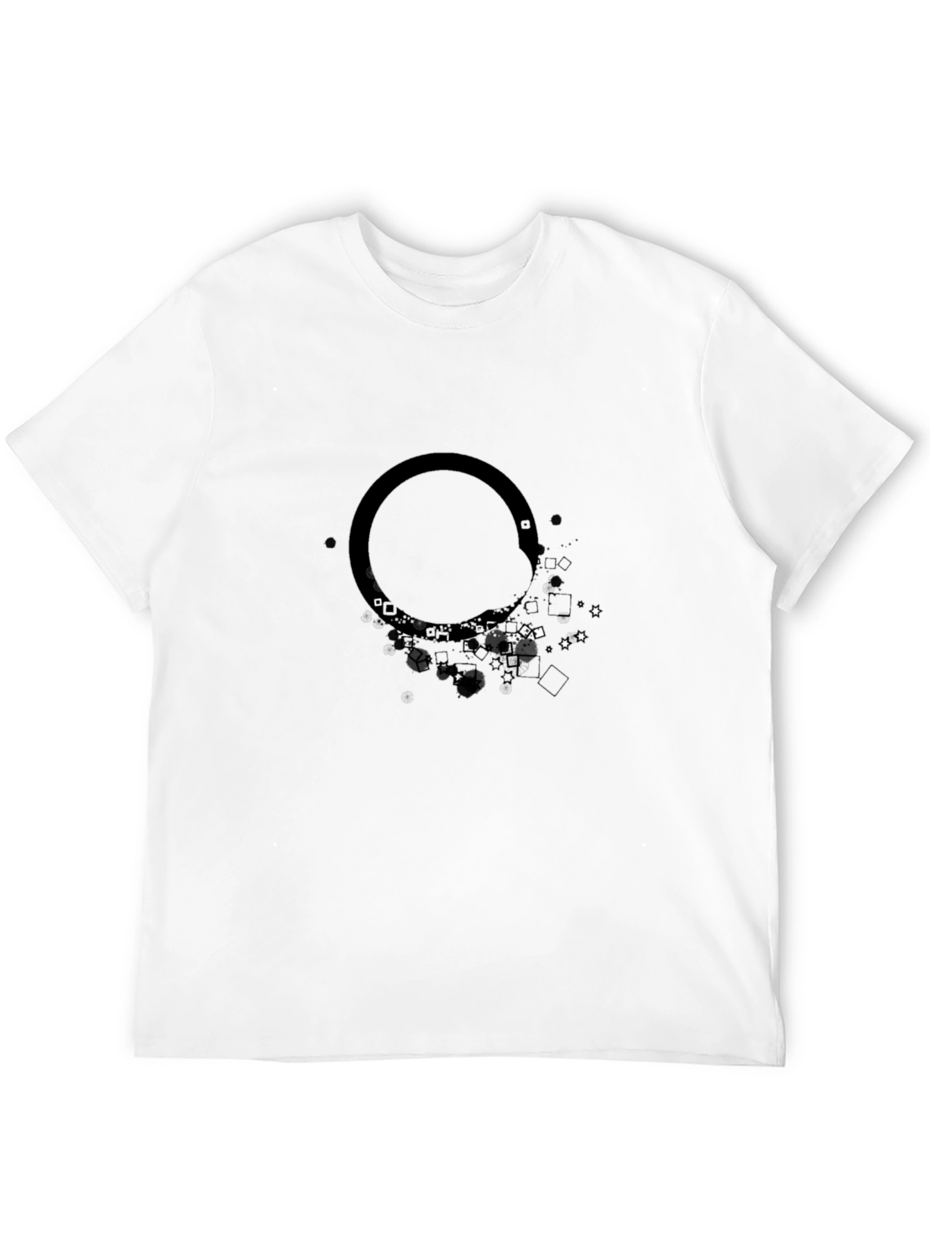 Abstract Circle Graphic Tee - Modern Style