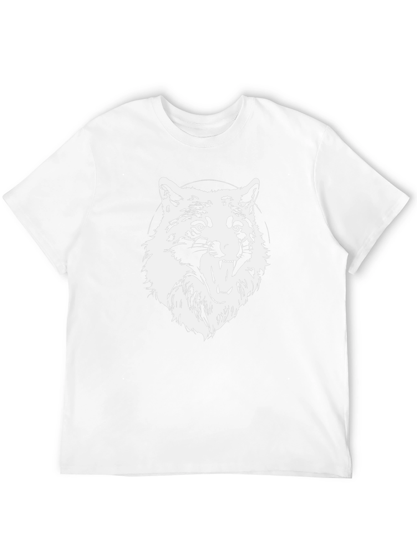 Mens Black Wolf Graphic T-Shirt