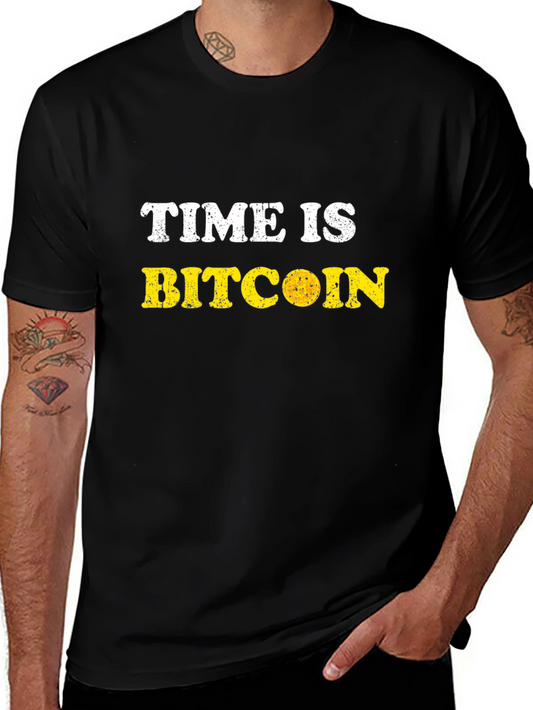 Time is Bitcoin Graphic T-Shirt - Crypto HODL