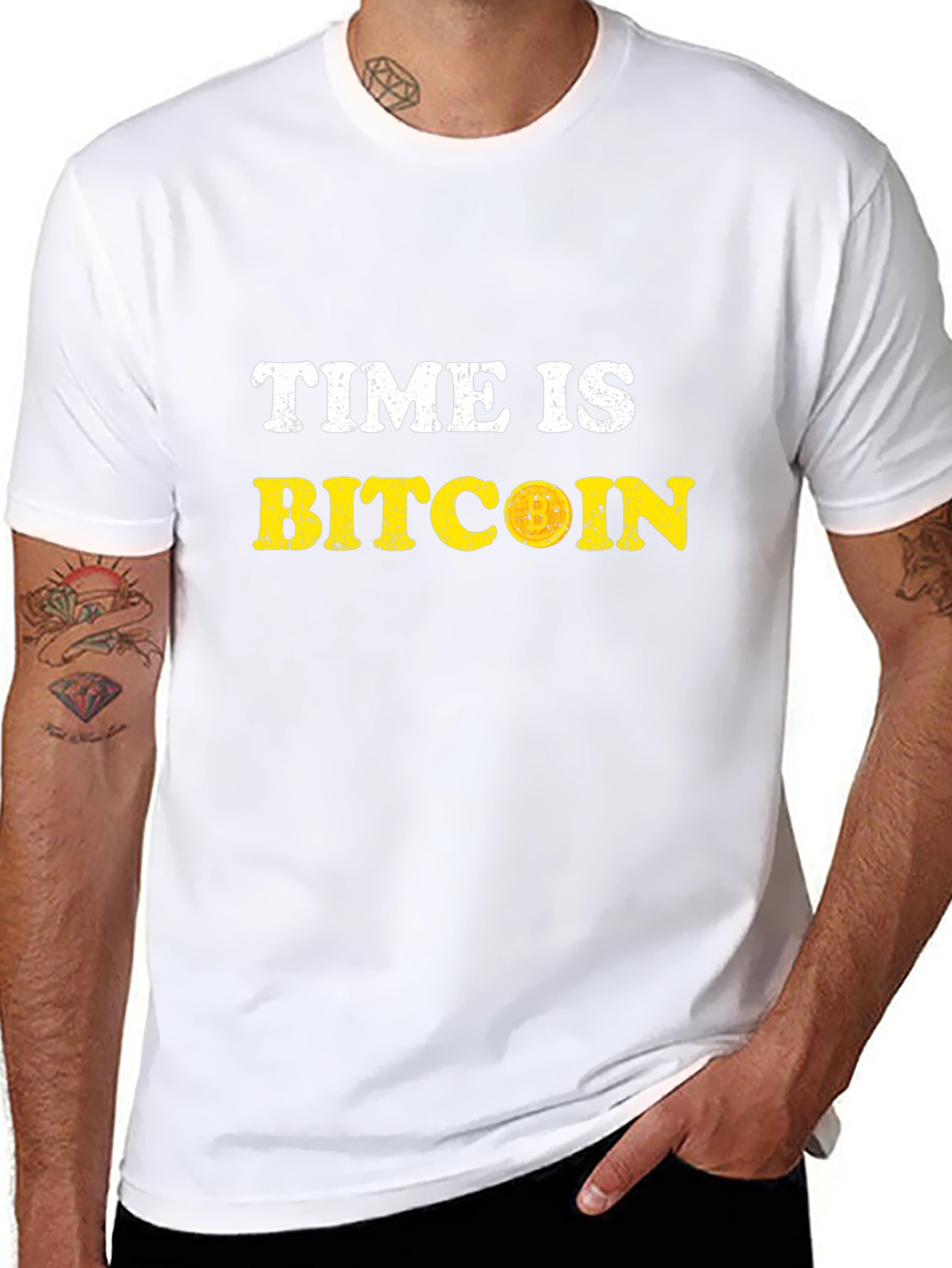 Time is Bitcoin Graphic T-Shirt - Crypto HODL