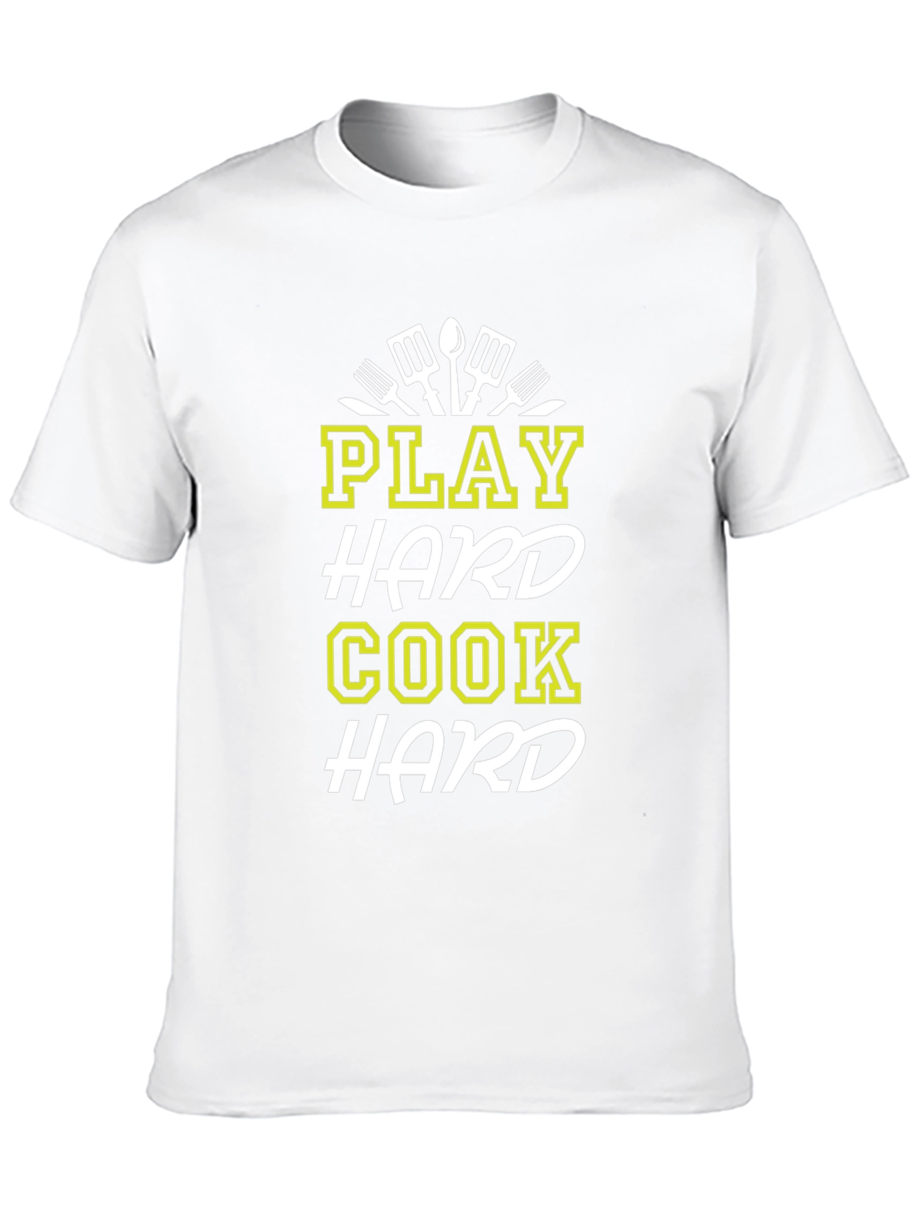 Play Hard Cook Hard Graphic T-Shirt - Black